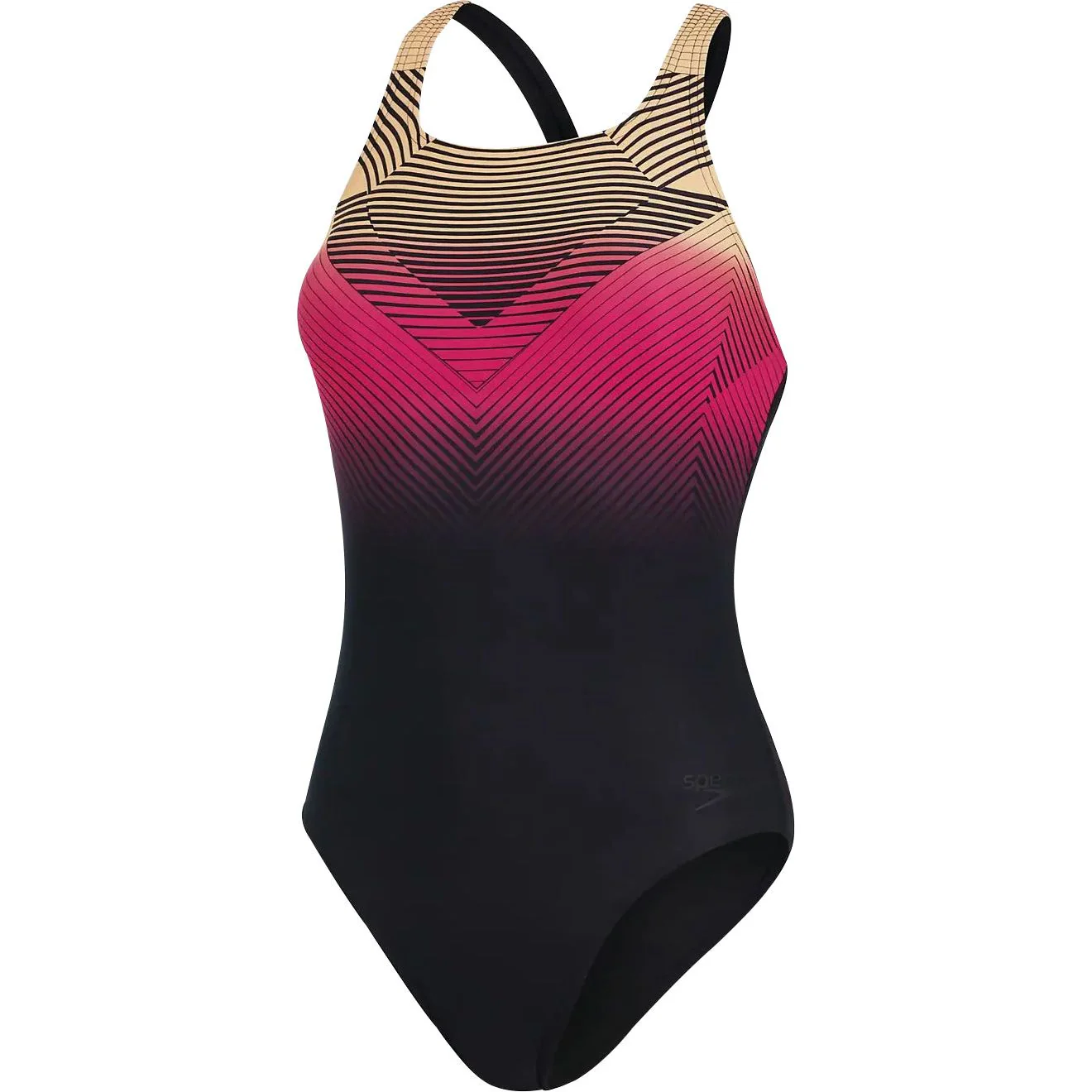 Speedo Digital Placement Medalist Womens Swimsuit - Black - Image 5