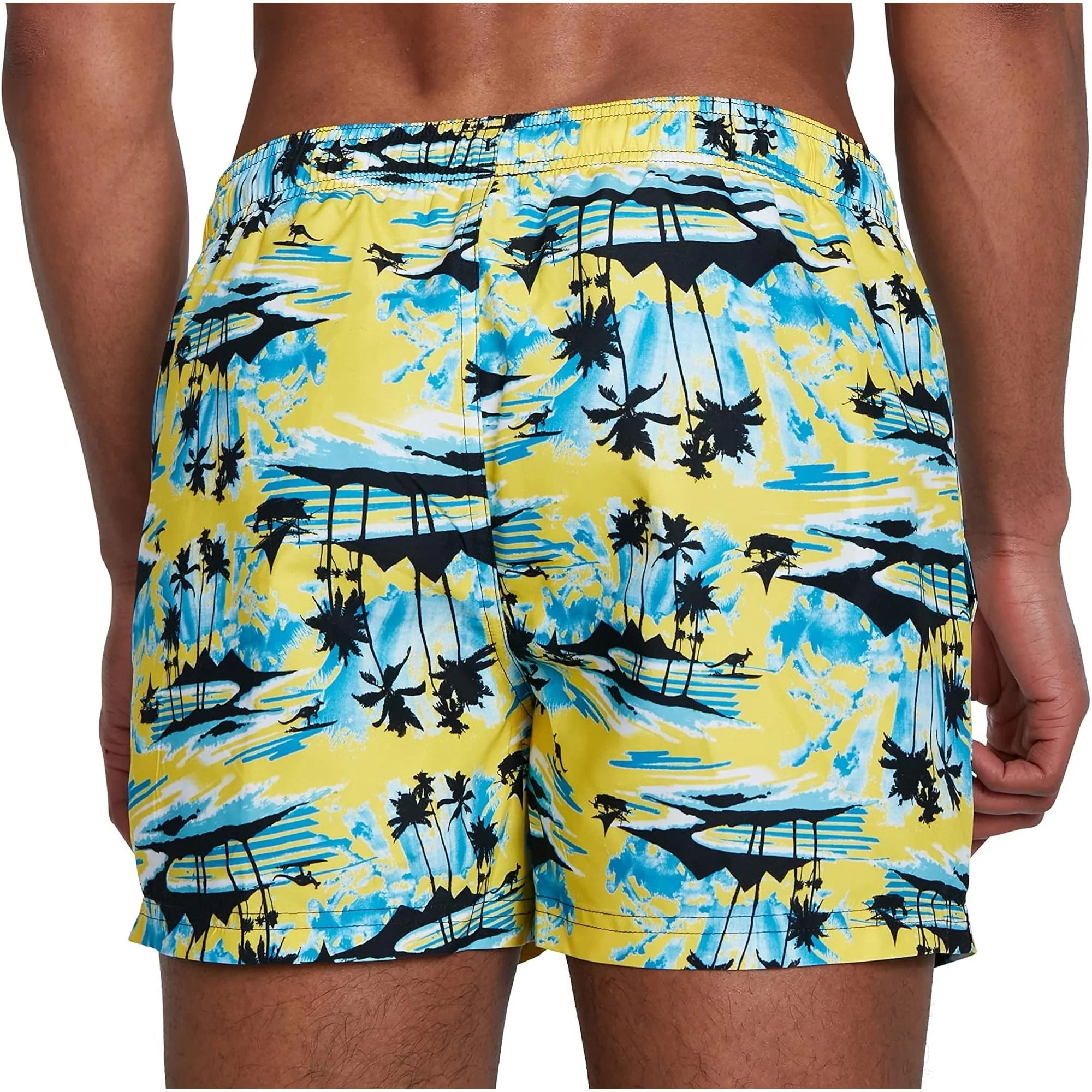 Speedo Printed Leisure 14 Inch Mens Swim Shorts - Yellow - Image 2