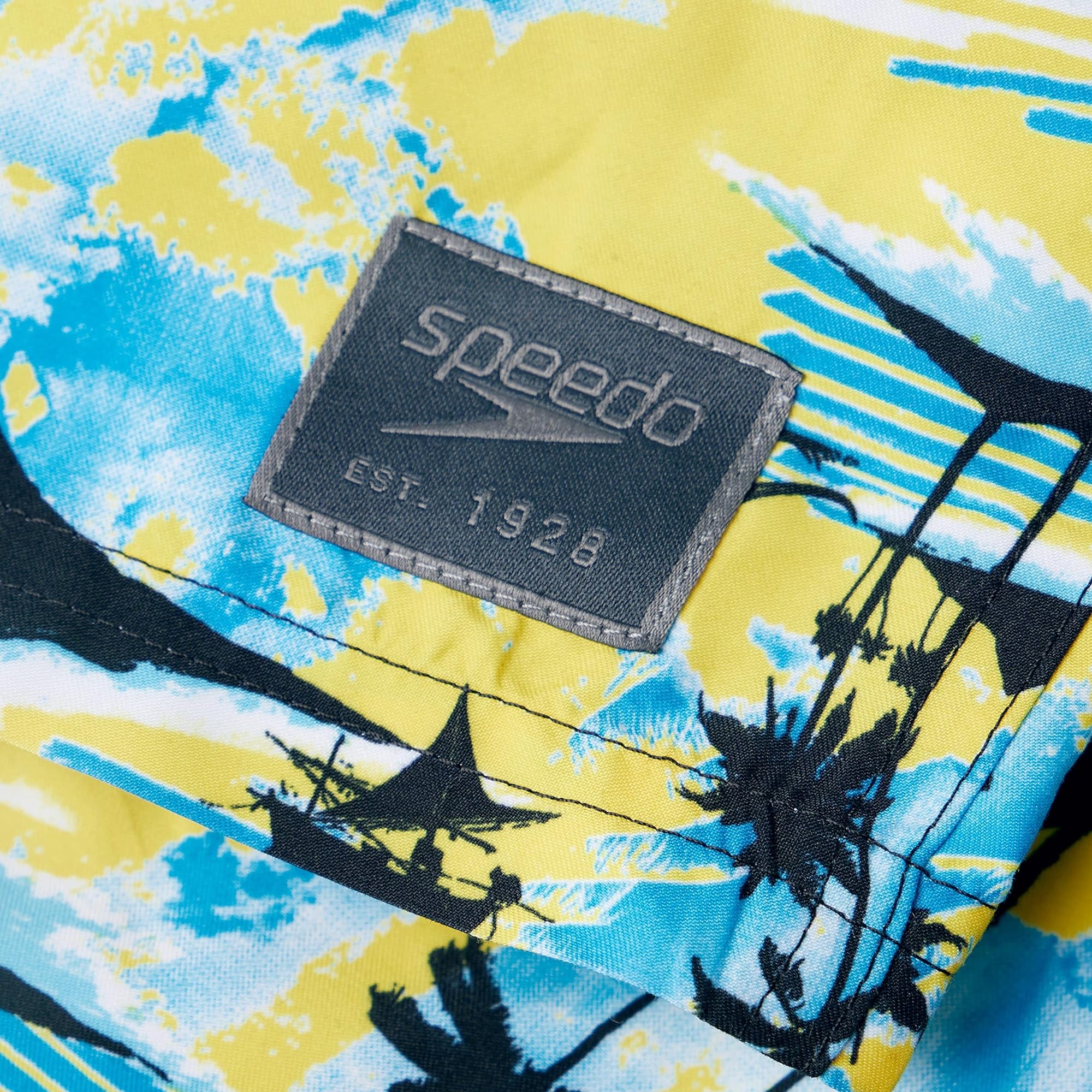 Speedo Printed Leisure 14 Inch Mens Swim Shorts - Yellow - Image 4