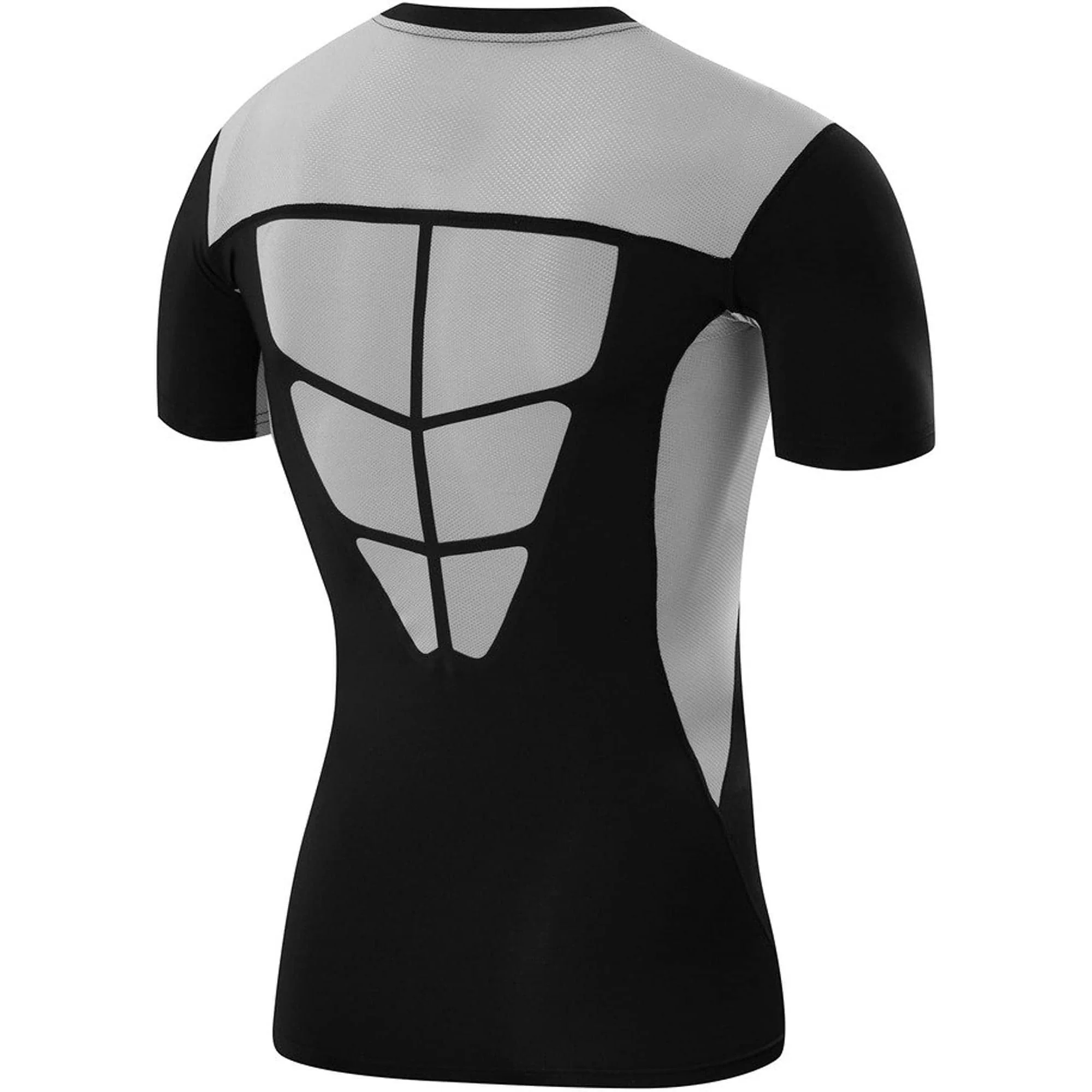 TCA FX Laser Mens Short Sleeve Compression Top - Black - Image 2