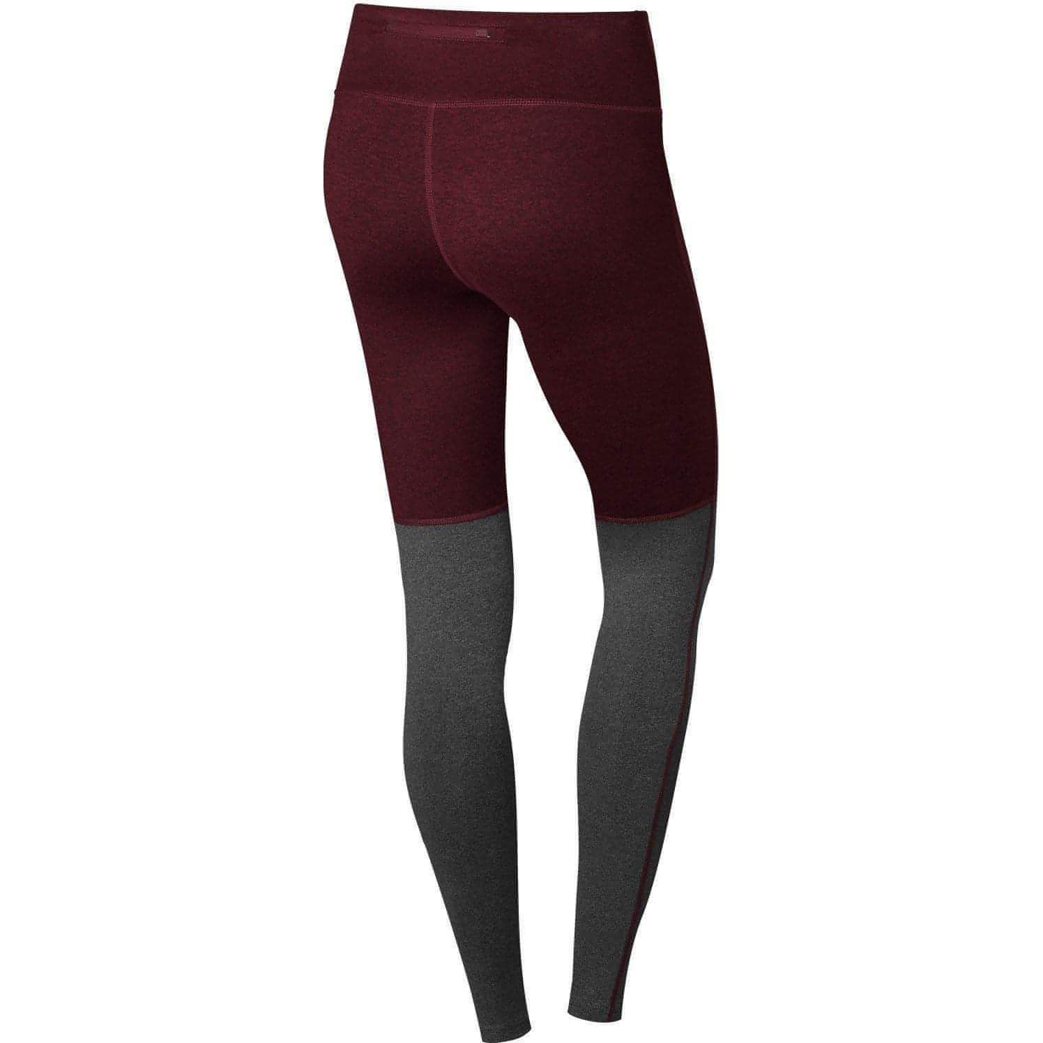 TCA Nova High Waist Womens Long Running Tights - Red - Image 2