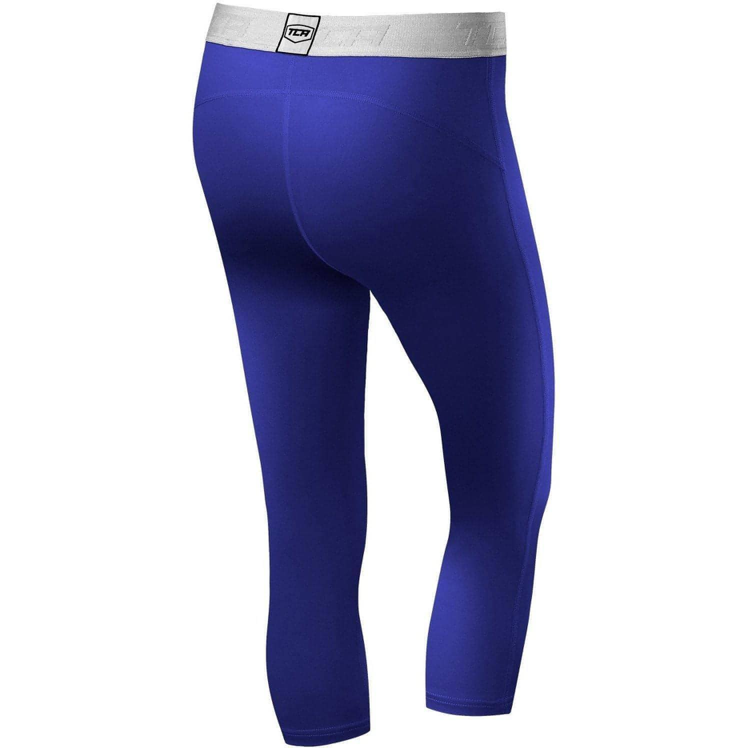 TCA Pro Performance Endurance Womens 3/4 Capri Running Tights - Blue - Image 2