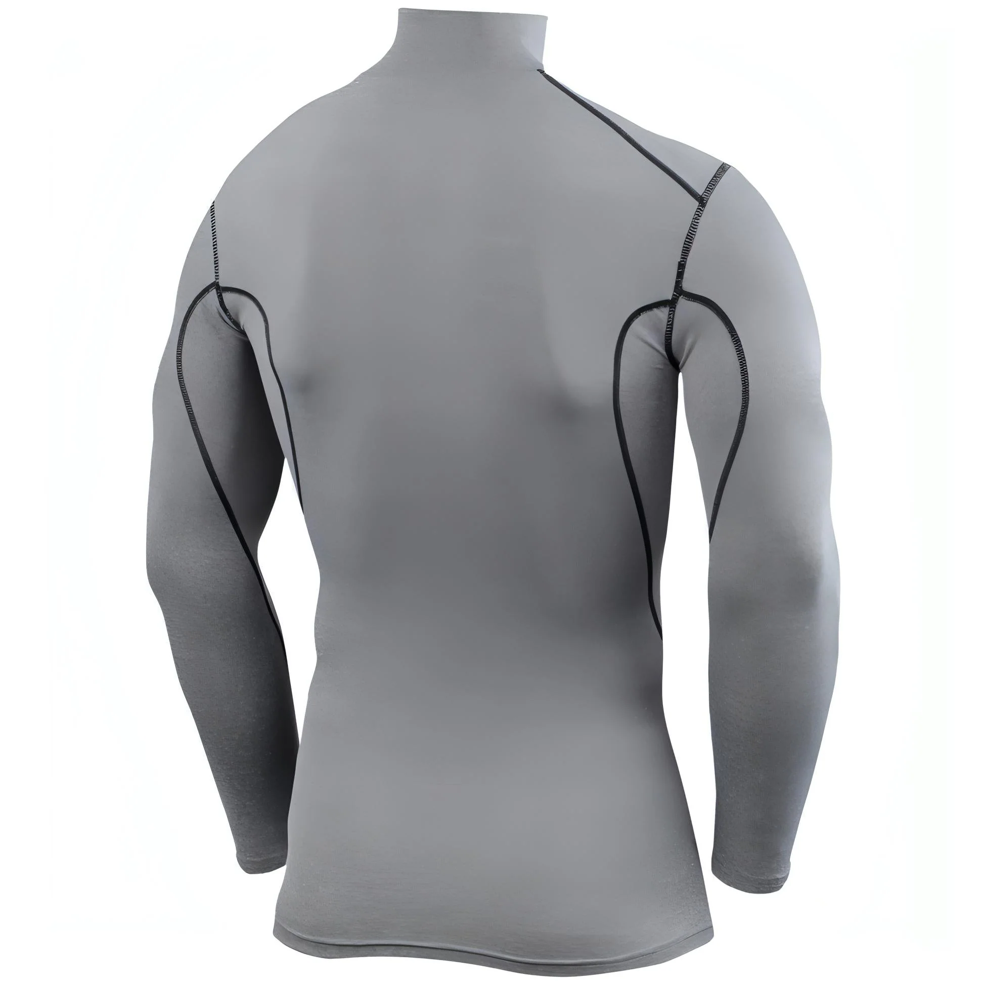 TCA Pro Performance Long Sleeve Mock Junior Compression Top - Grey - Image 2