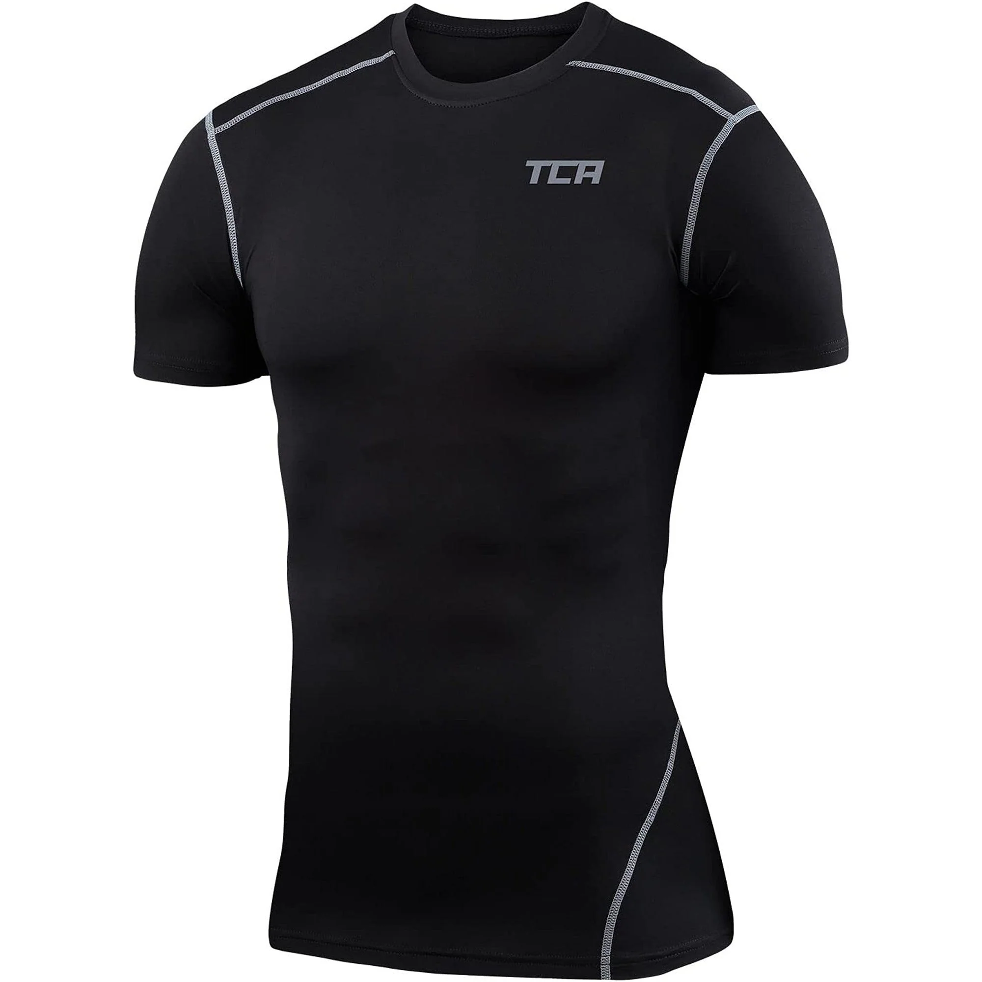 TCA Pro Performance Short Sleeve Junior Compression Top - Black