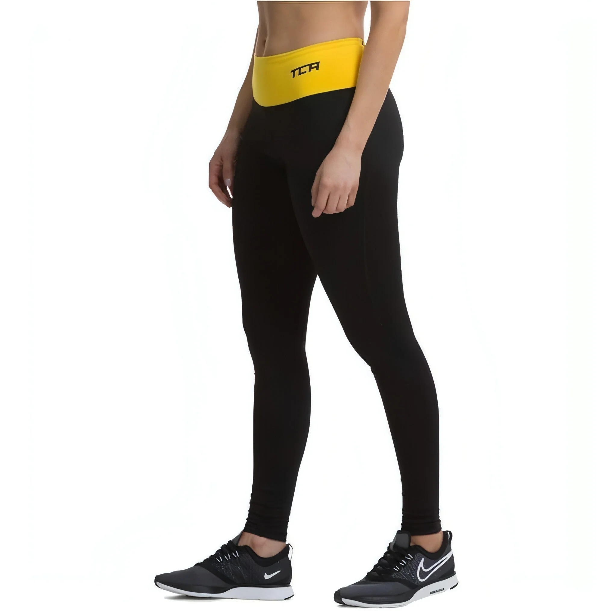 TCA Pro Performance Supreme High Waist Womens Long Running Tights - Black - Image 3