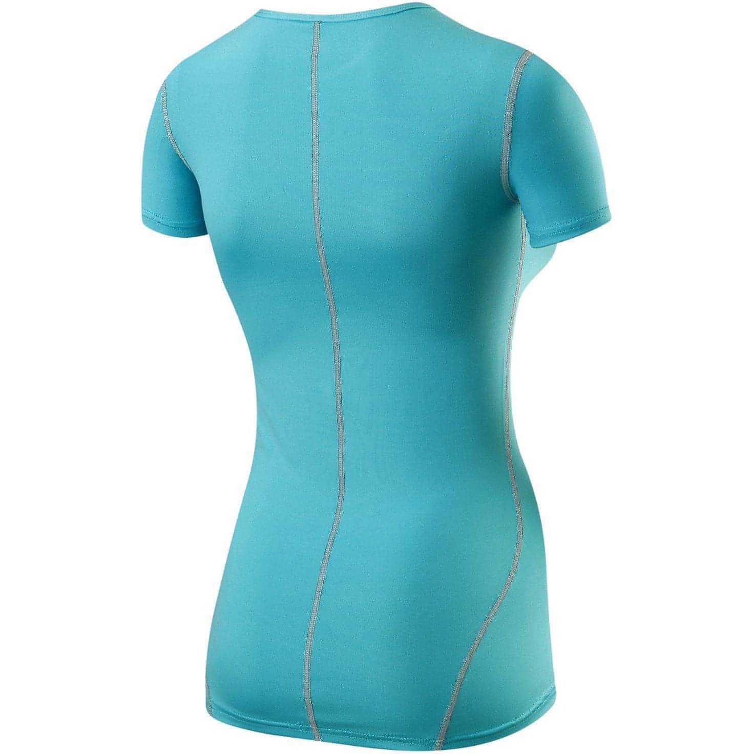 TCA Pro Performance Womens Short Sleeve Baselayer Running Top - Blue - Image 2