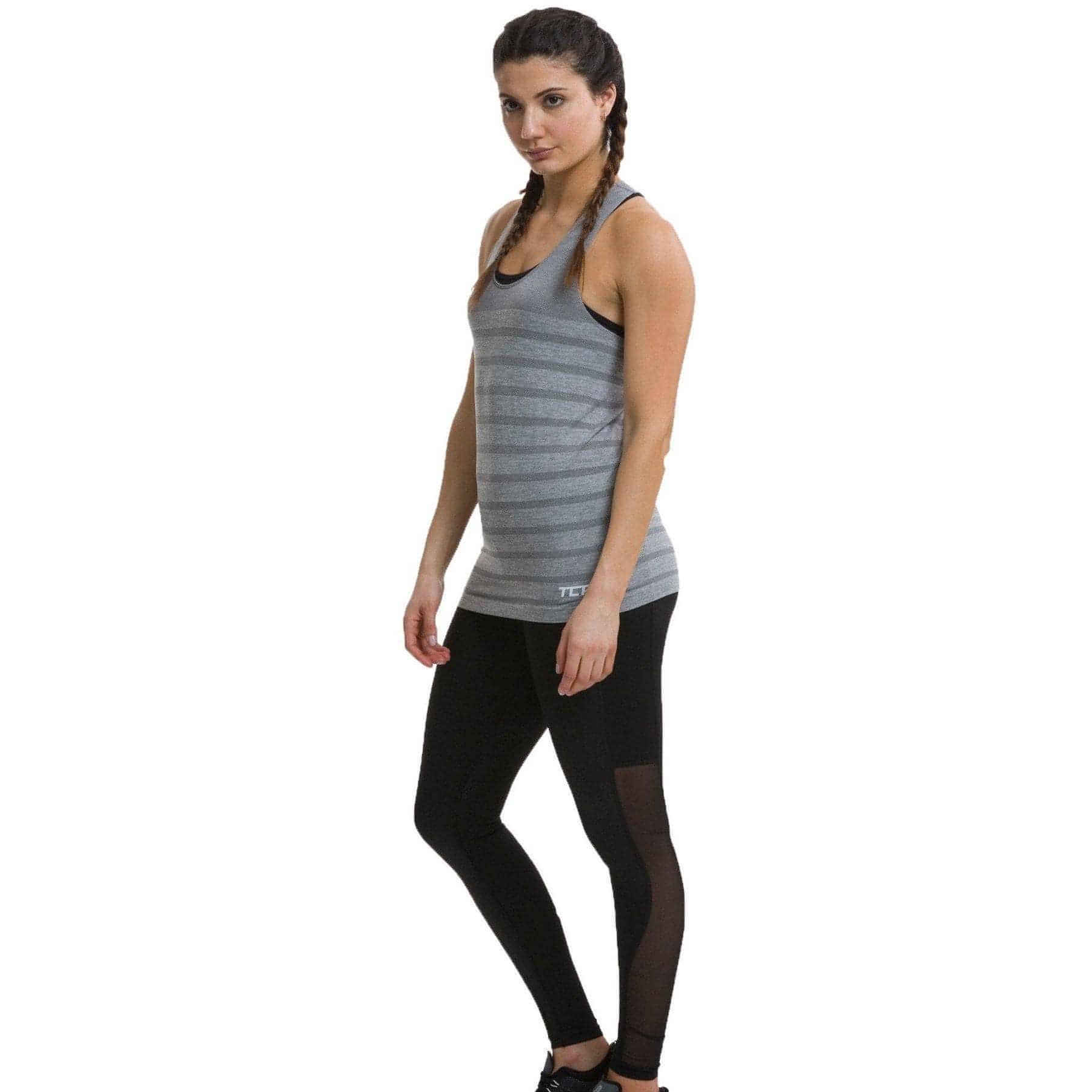 TCA QuickDry SuperKnit Womens Running Vest Tank Top - Grey - Image 6