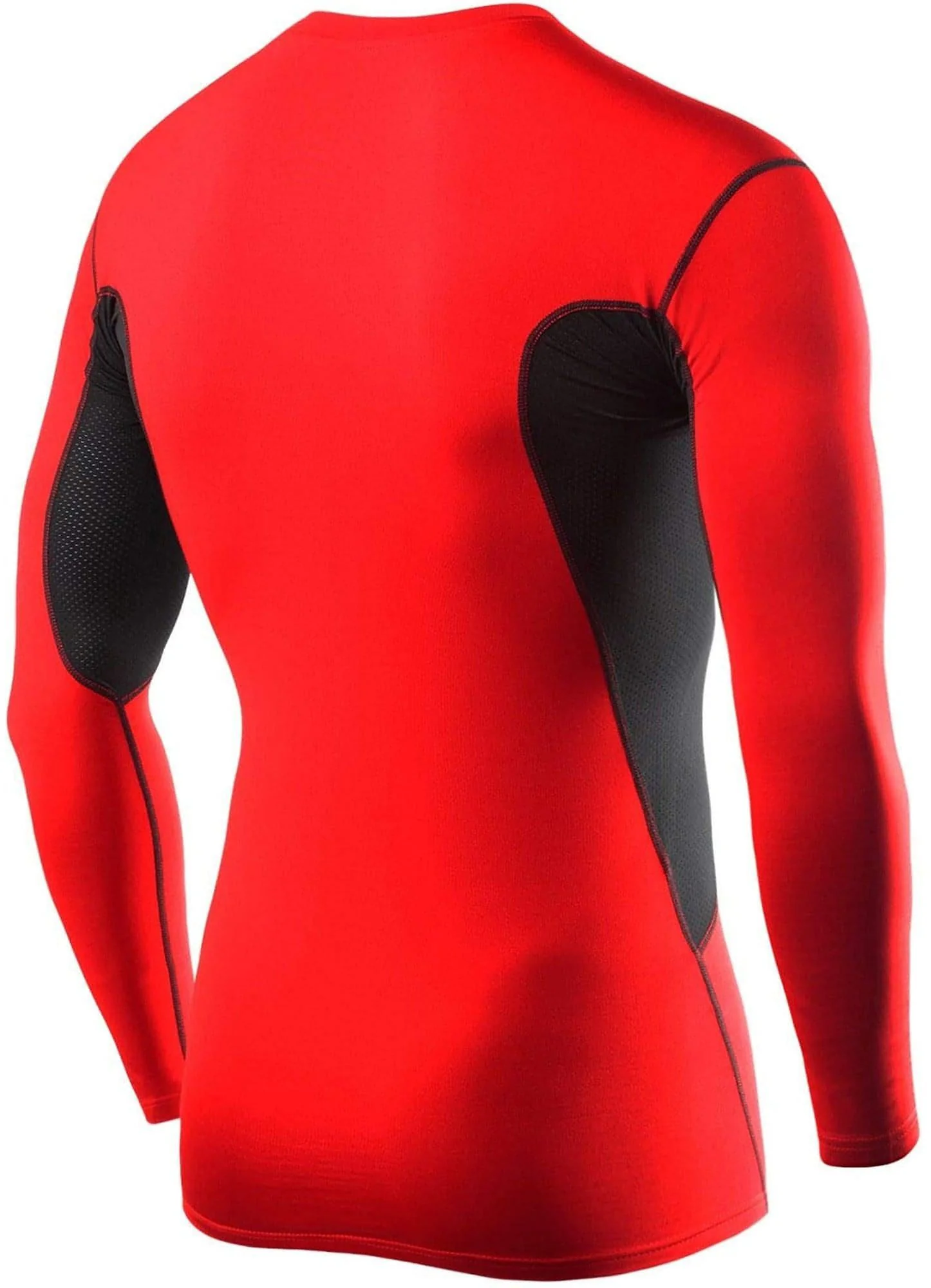TCA SuperThermal Junior Long Sleeve Compression Top - Red - Image 2