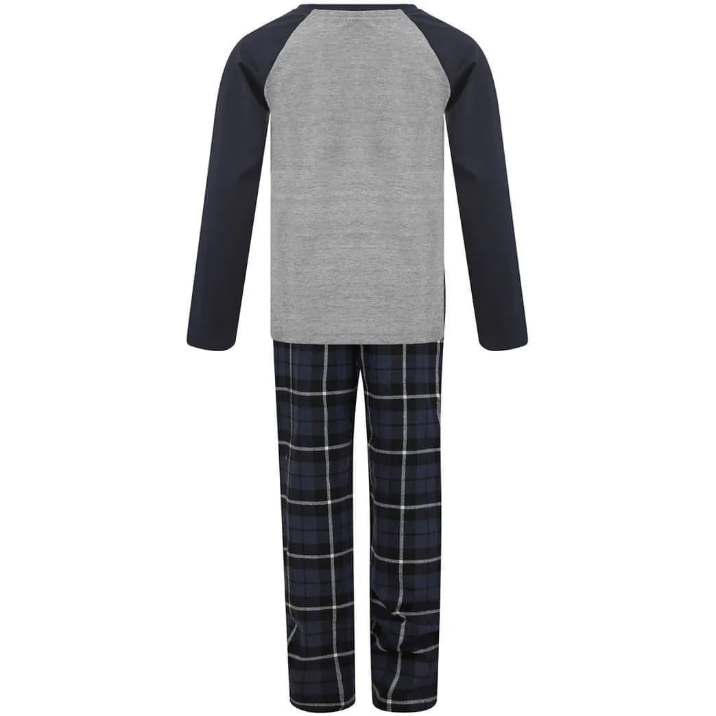 Tokyo Laundry Reindeer 2 Piece Boys Christmas Pyjama Set - Grey - Image 2
