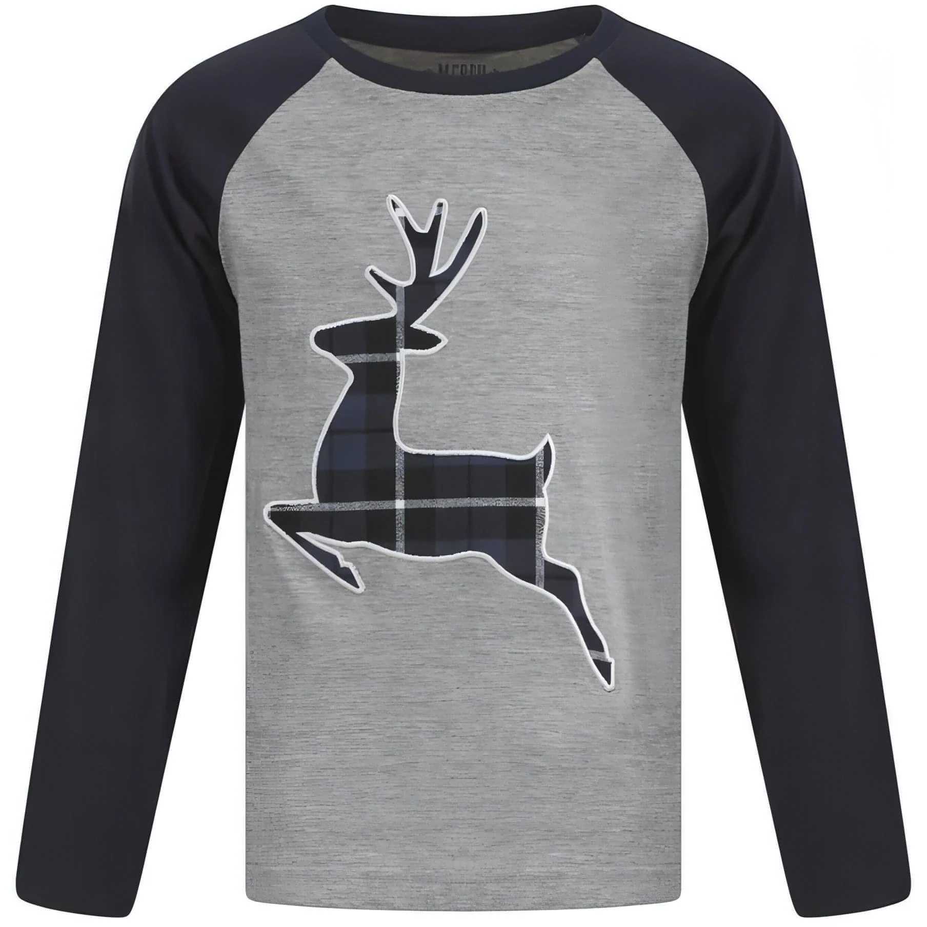 Tokyo Laundry Reindeer 2 Piece Boys Christmas Pyjama Set - Grey - Image 3