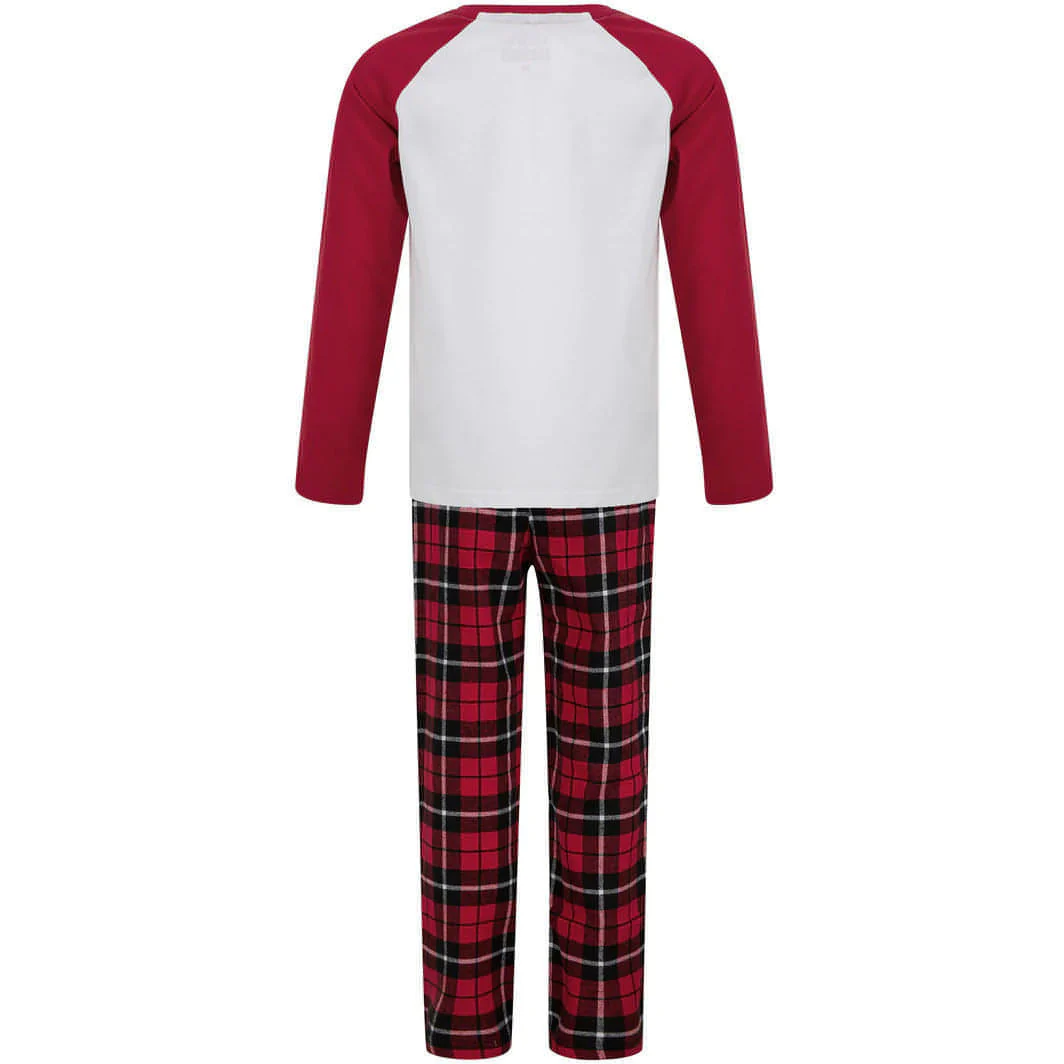 Tokyo Laundry Reindeer 2 Piece Boys Christmas Pyjama Set - Red - Image 2
