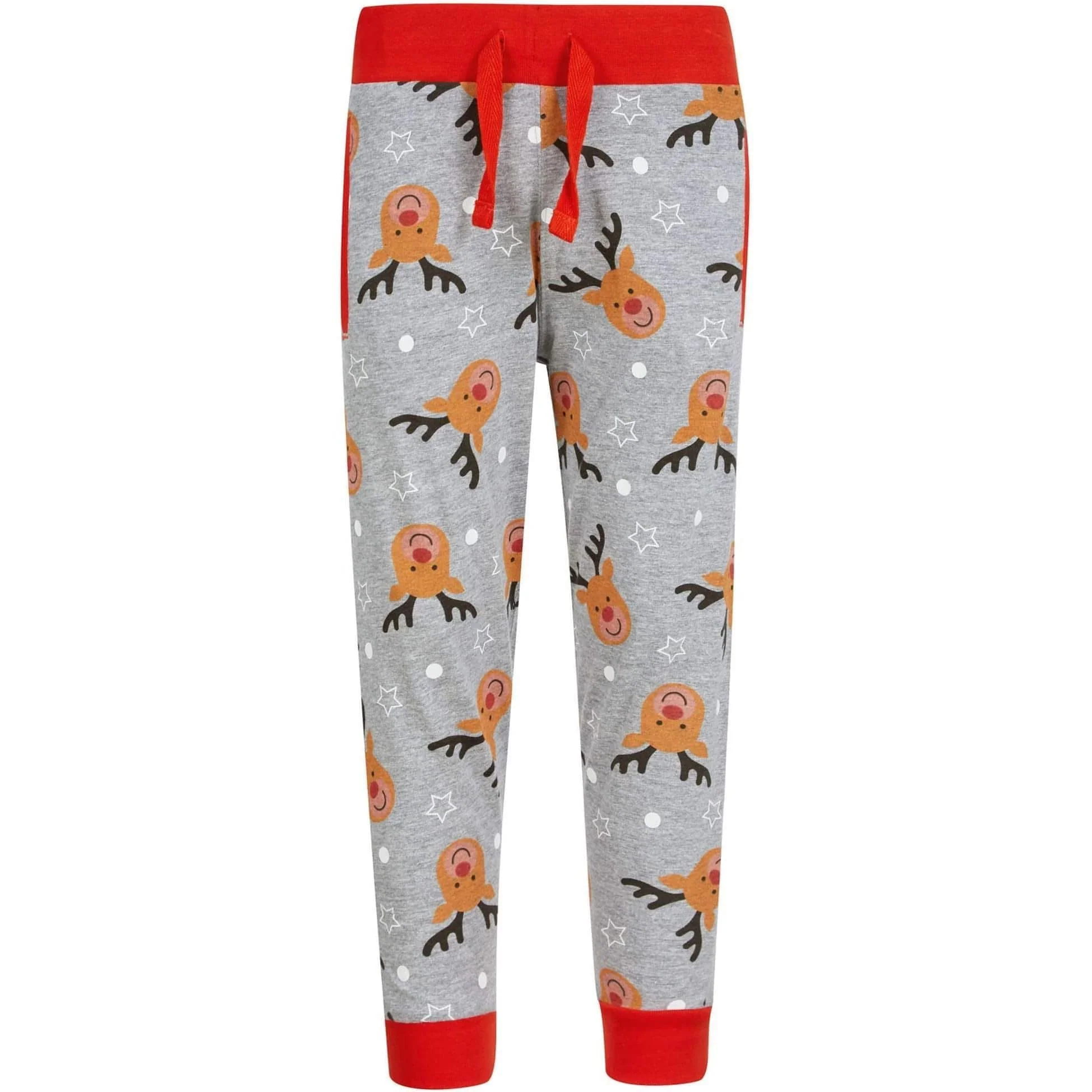 Tokyo Laundry Reindeer Repeat 2 Piece Boys Christmas Pyjama Set - Grey - Image 4