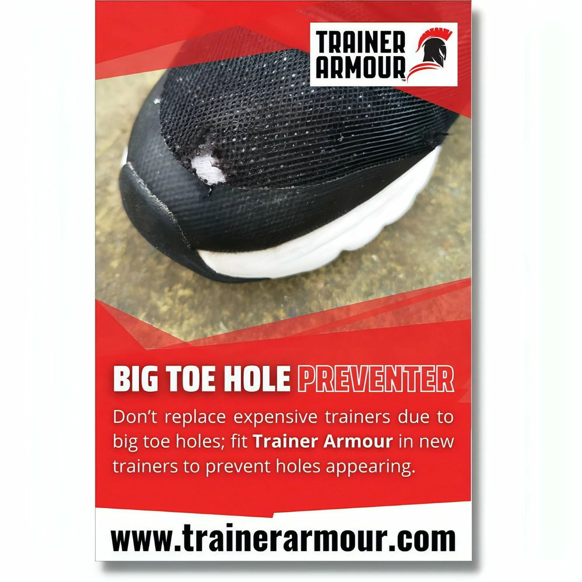 Trainer Armour Big Toe Hole Preventer Patches - White - Image 2