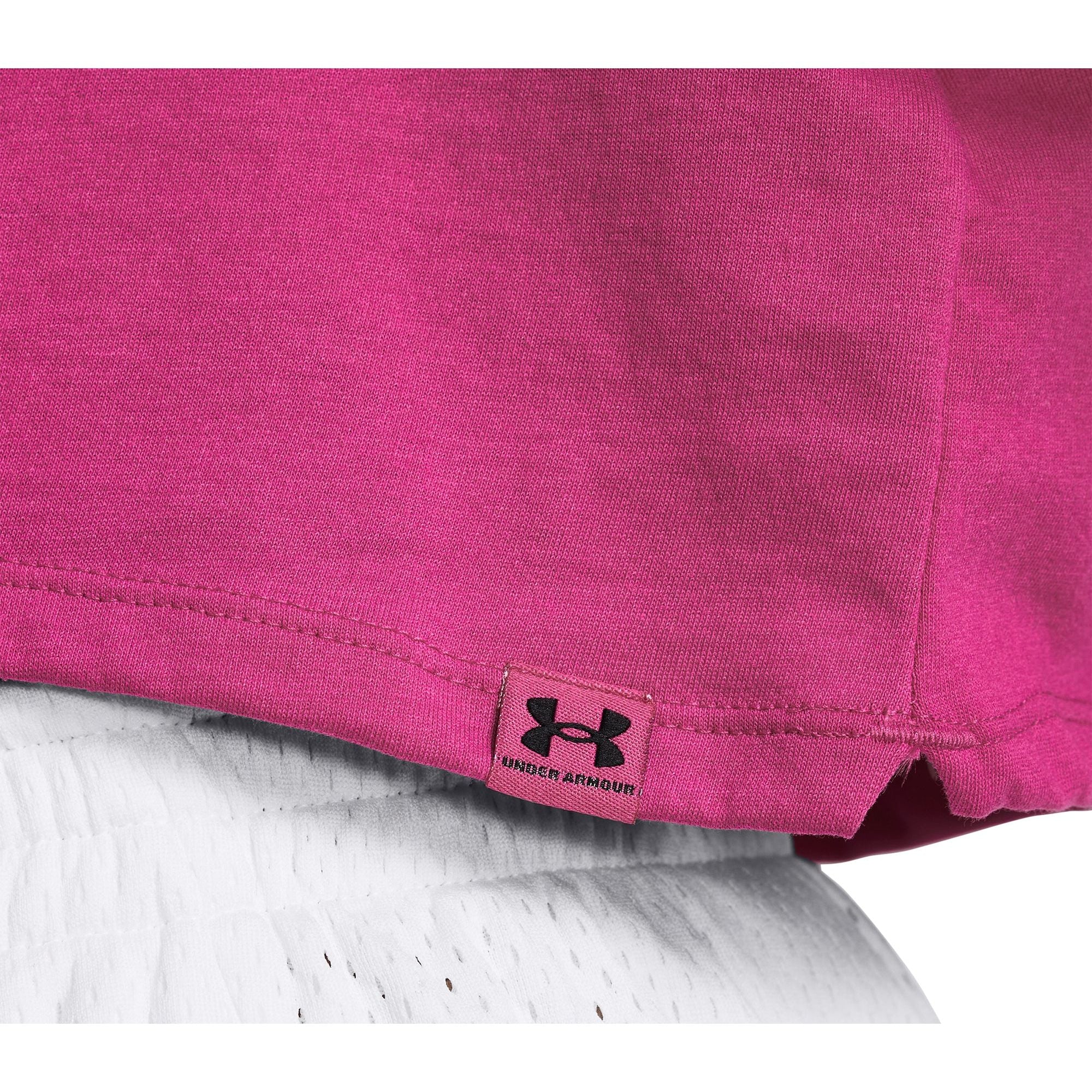 Under Armour Campus Boxy Crop Short Sleeve Womens Training Top - Pink - Image 3
