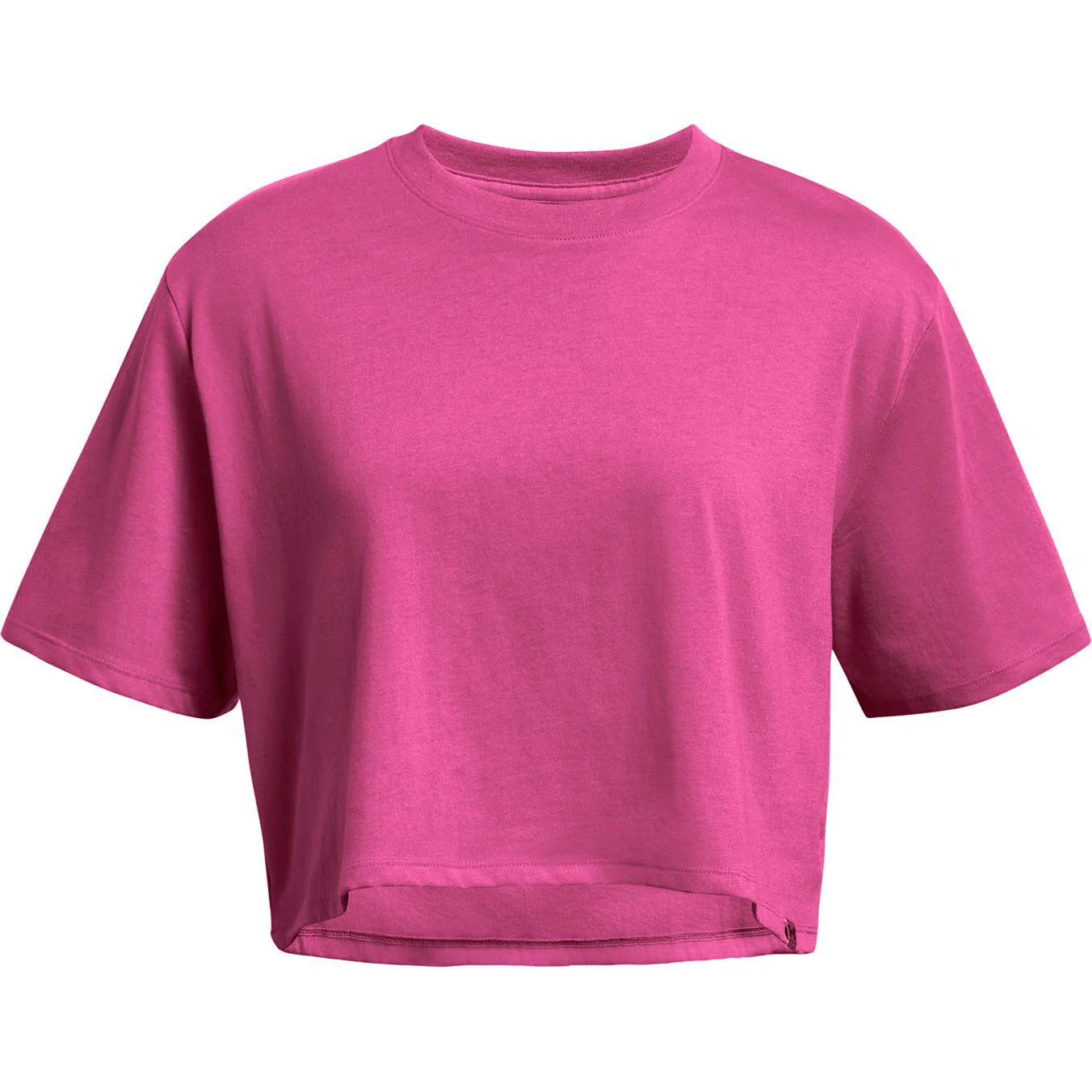 Under Armour Campus Boxy Crop Short Sleeve Womens Training Top - Pink - Image 4