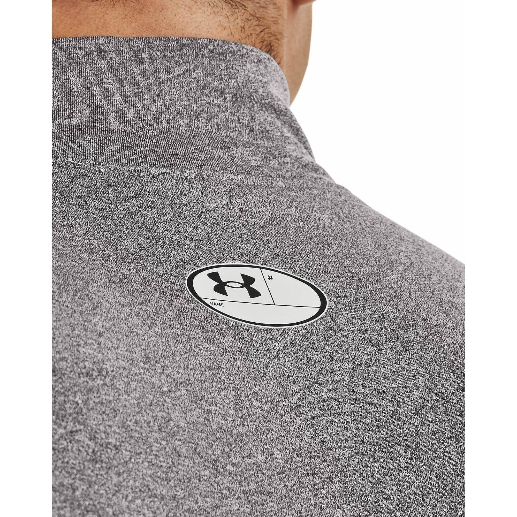 Under Armour ColdGear Compression Mock Long Sleeve Mens Running Top - Grey - Image 3