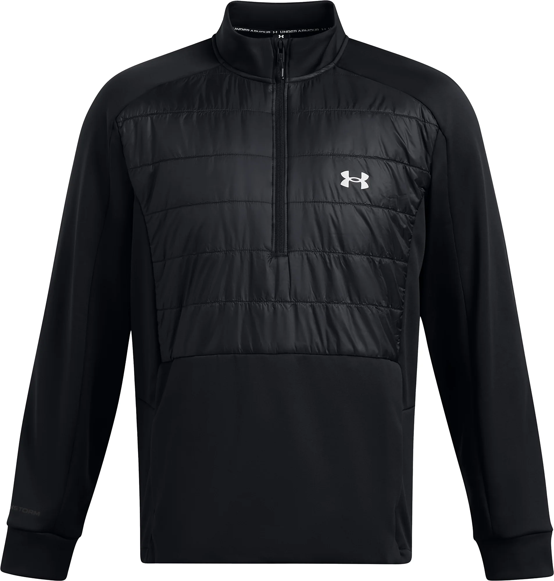 Under Armour Fleece Half Zip Mens Running Jacket - Black - Image 5