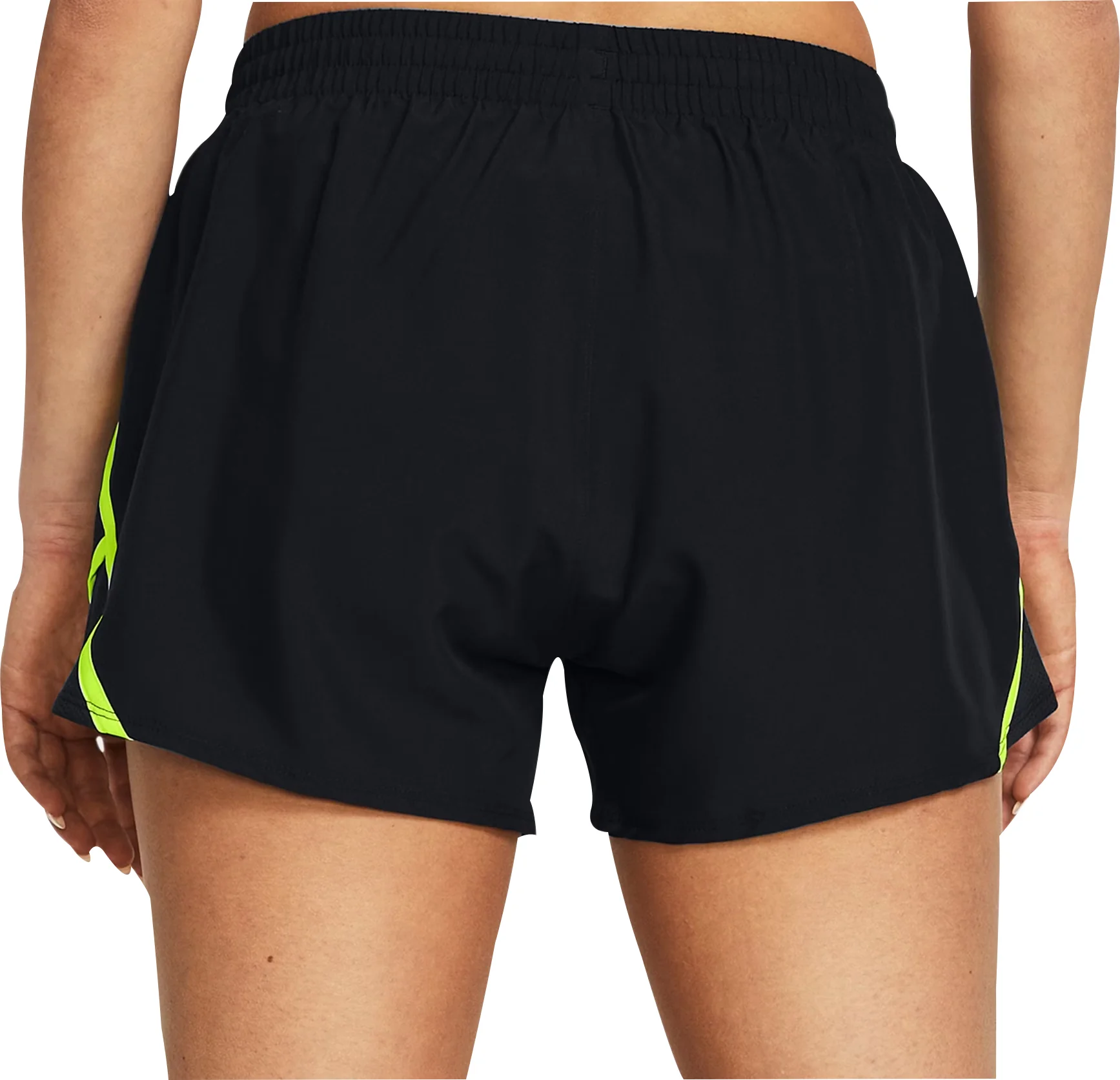 Under Armour Fly By 3 Inch Womens Running Shorts - Black - Image 2