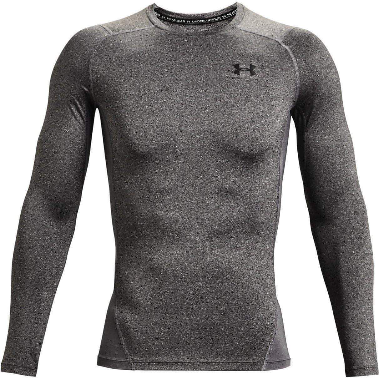Under Armour HeatGear Armour Long Sleeve Mens Compression Top - Grey - Image 4