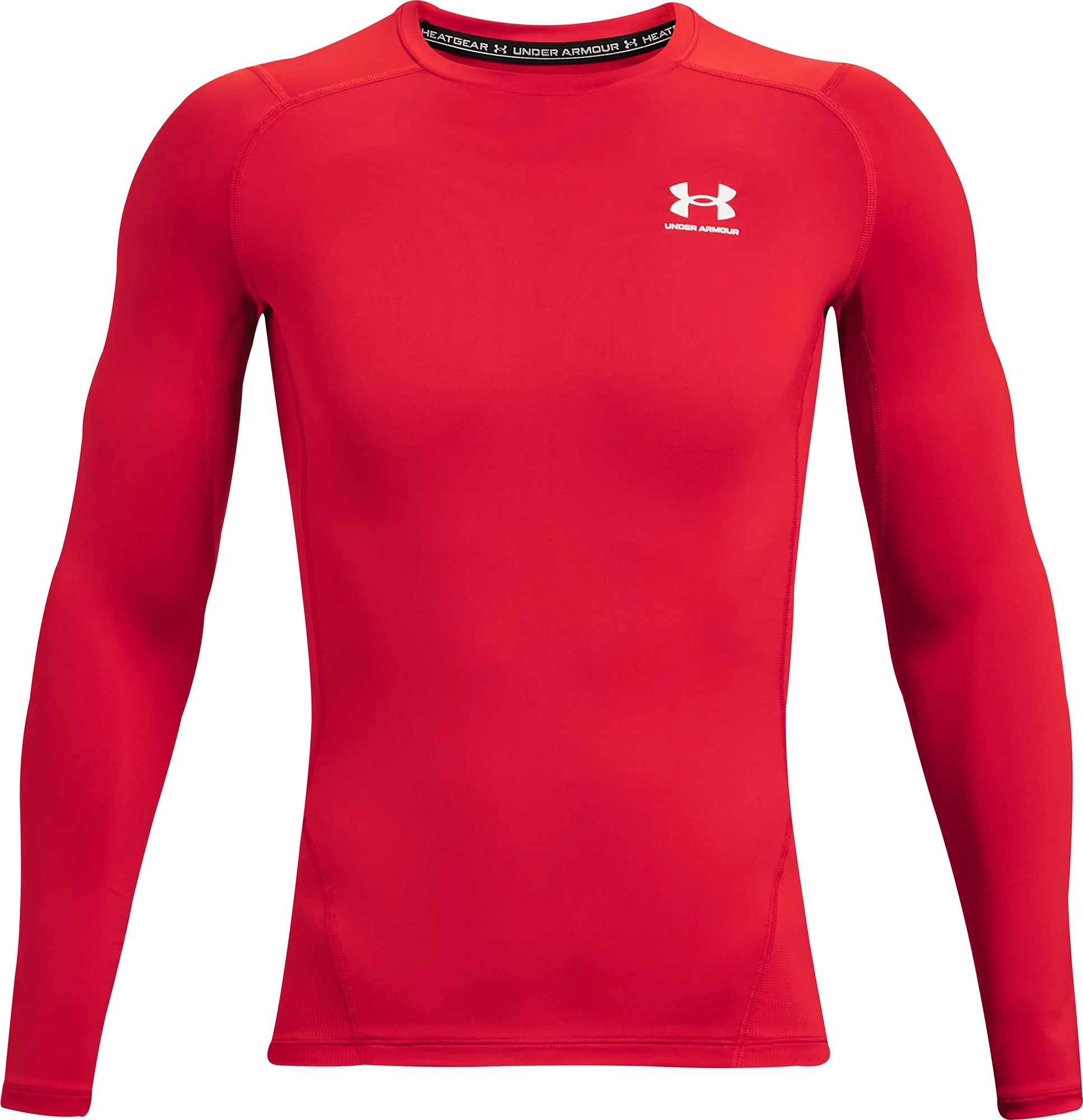Under Armour HeatGear Armour Long Sleeve Mens Compression Top - Red - Image 3