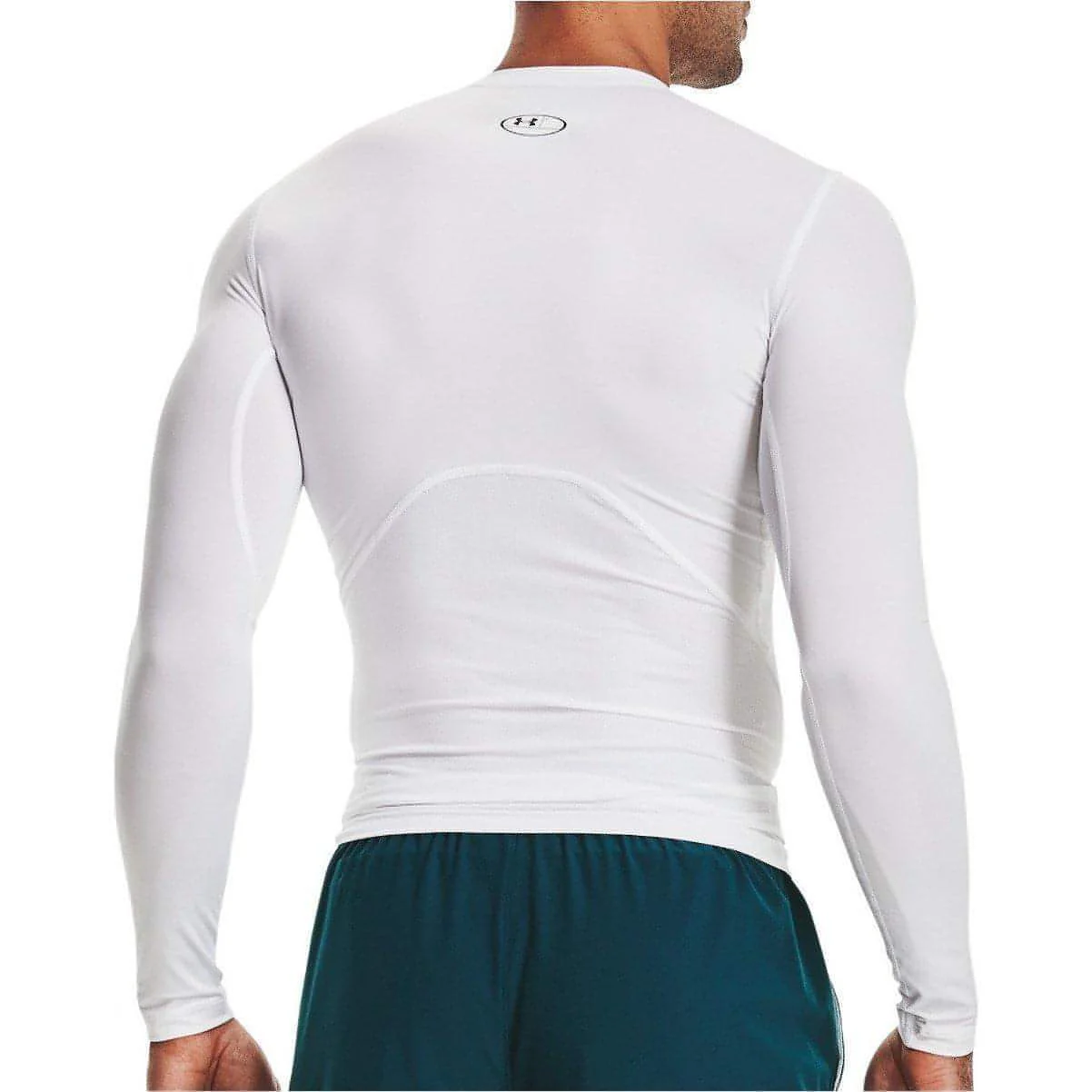 Under Armour HeatGear Armour Long Sleeve Mens Compression Top - White - Image 2