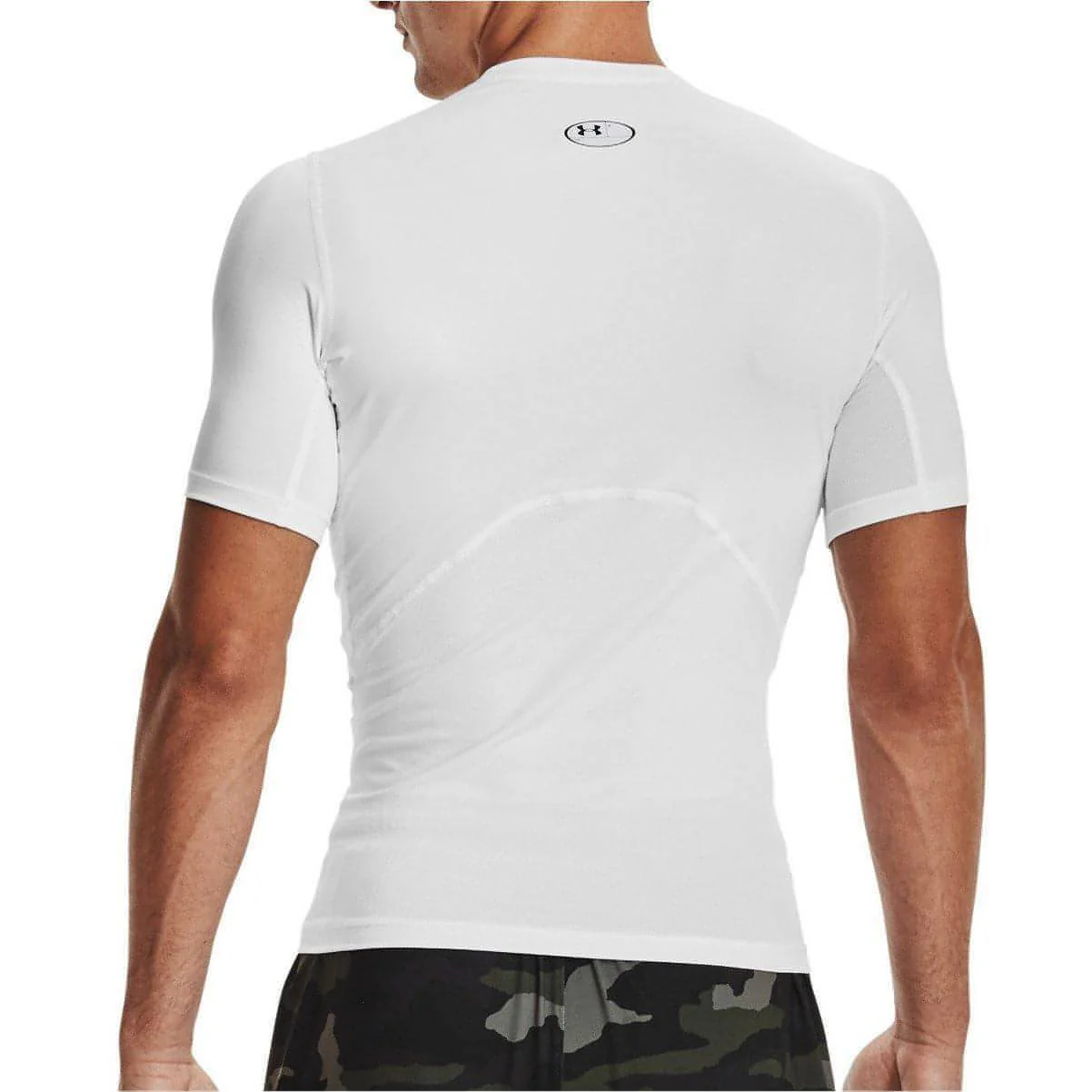 Under Armour HeatGear Armour Short Sleeve Mens Compression Top - White - Image 2