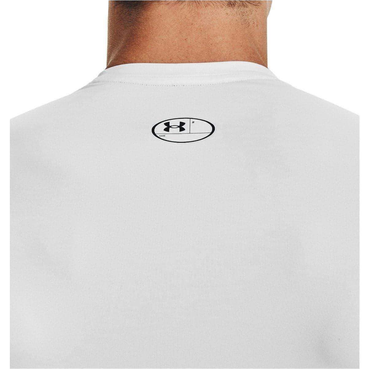 Under Armour HeatGear Armour Short Sleeve Mens Compression Top - White - Image 3