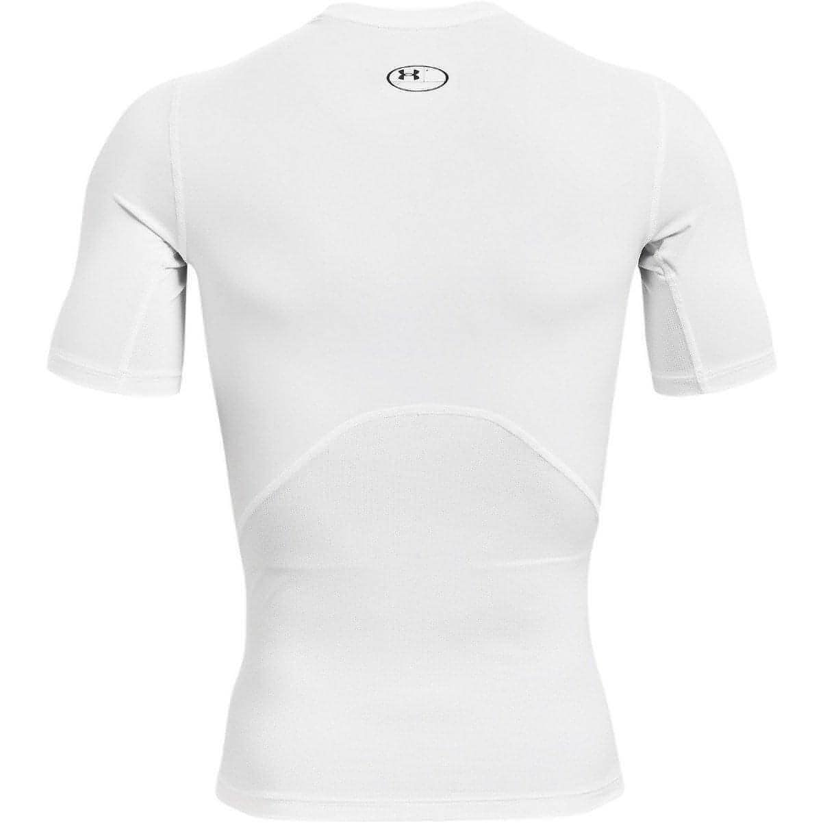 Under Armour HeatGear Armour Short Sleeve Mens Compression Top - White - Image 5