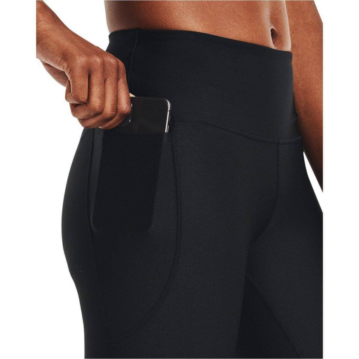 Under Armour HeatGear High Rise Womens Long Running Tights - Black - Image 3