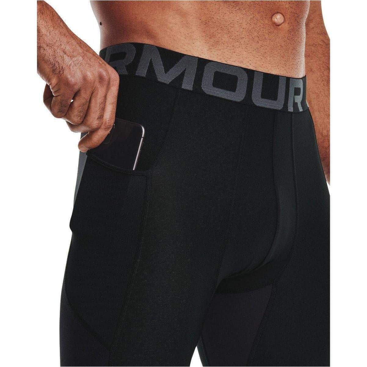 Under Armour HeatGear Mens 3/4 Capri Training Tights - Black - Image 3