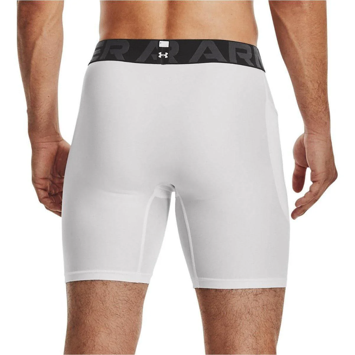 Under Armour HeatGear Mens Short Compression Tights - White - Image 2