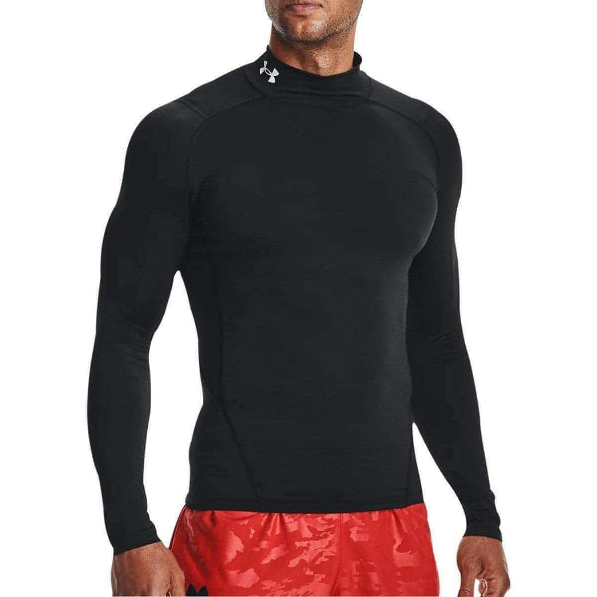Under Armour HeatGear Mock Long Sleeve Mens Training Top - Black