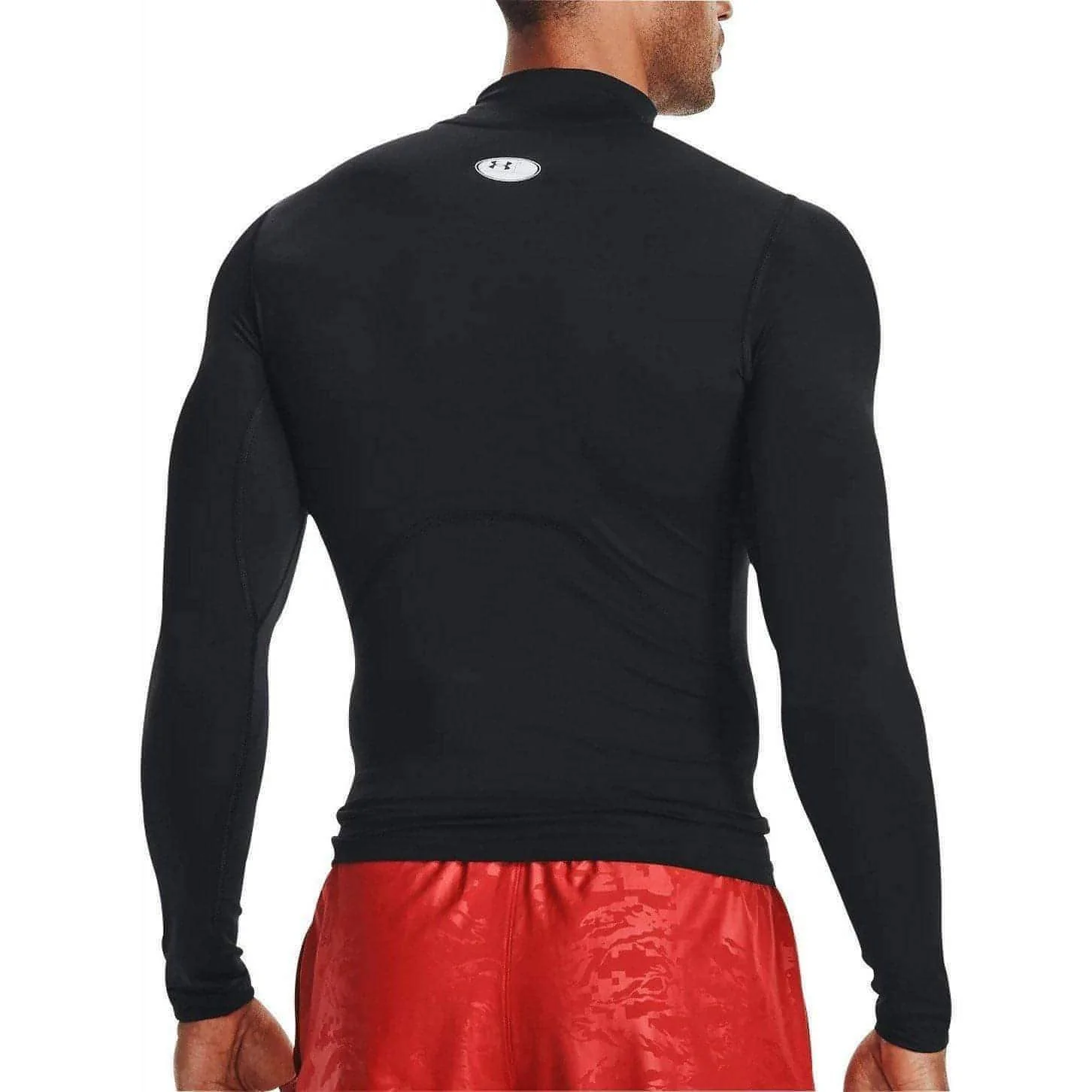 Under Armour HeatGear Mock Long Sleeve Mens Training Top - Black - Image 2
