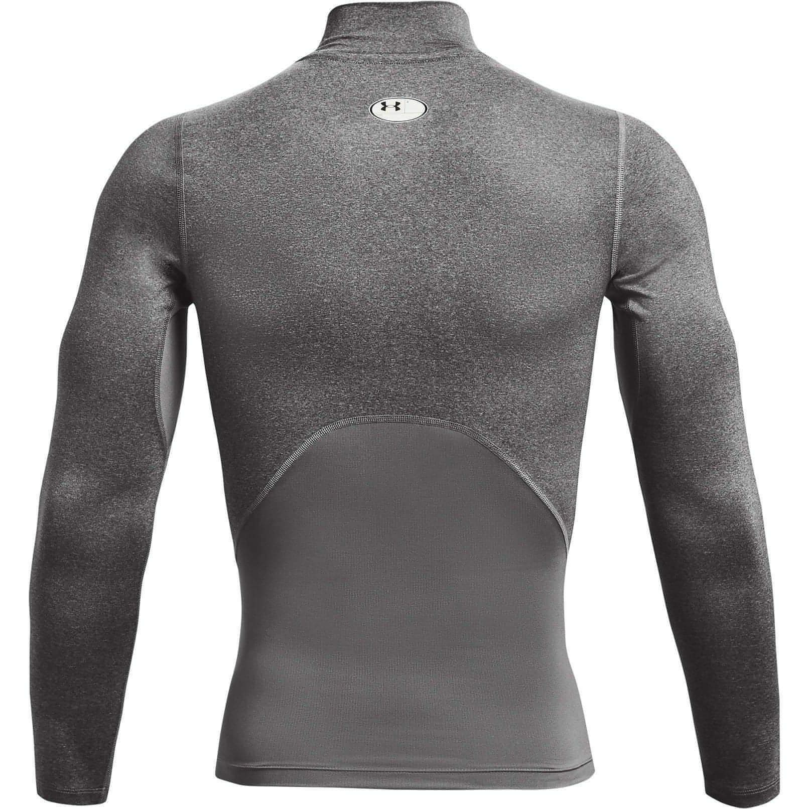 Under Armour HeatGear Mock Long Sleeve Mens Training Top - Grey - Image 5