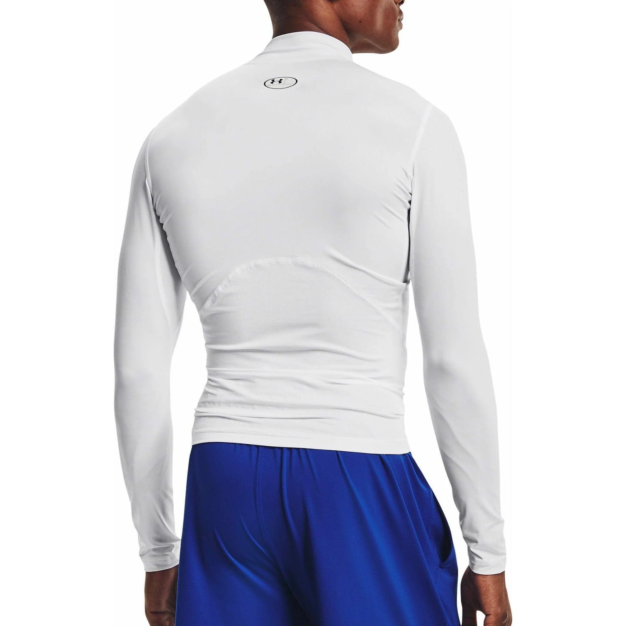 Under Armour HeatGear Mock Long Sleeve Mens Training Top - White - Image 2