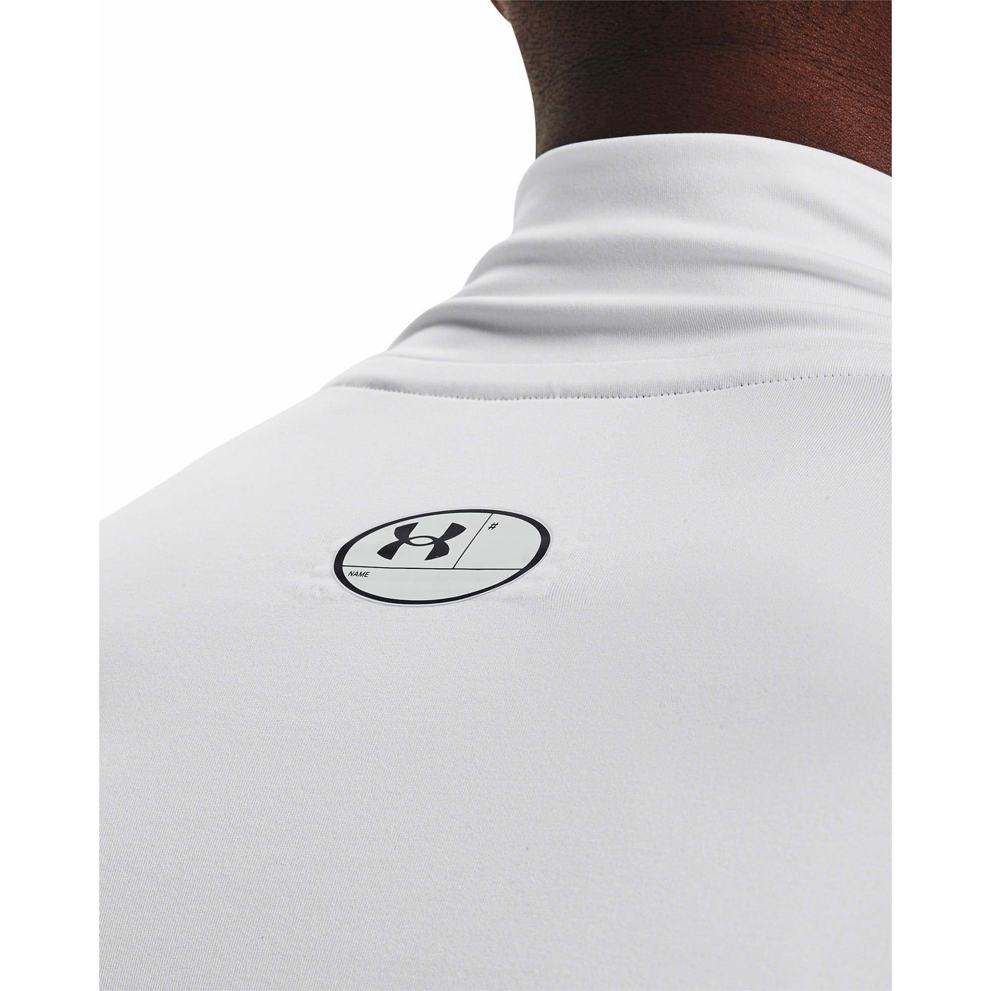 Under Armour HeatGear Mock Long Sleeve Mens Training Top - White - Image 3