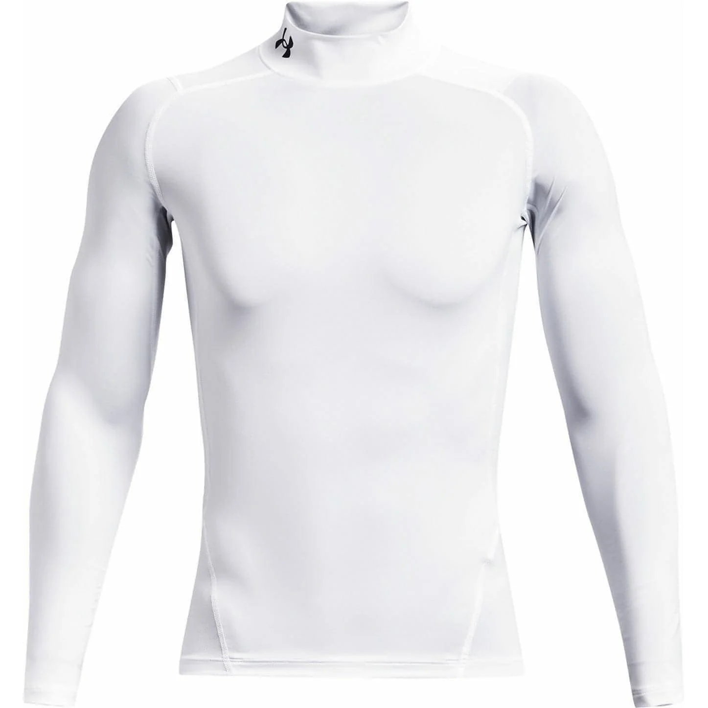 Under Armour HeatGear Mock Long Sleeve Mens Training Top - White - Image 4