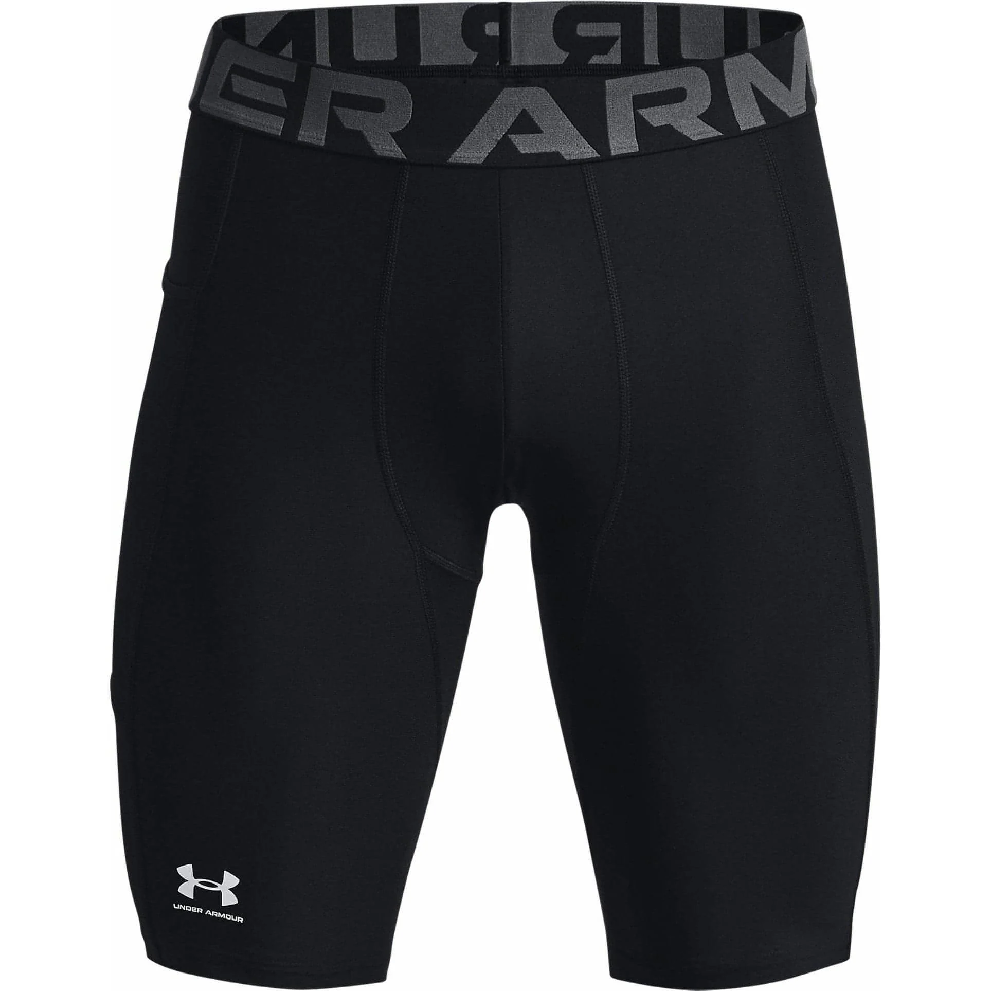 Under Armour HeatGear Pocket Long Mens Short Compression Tights - Black - Image 5