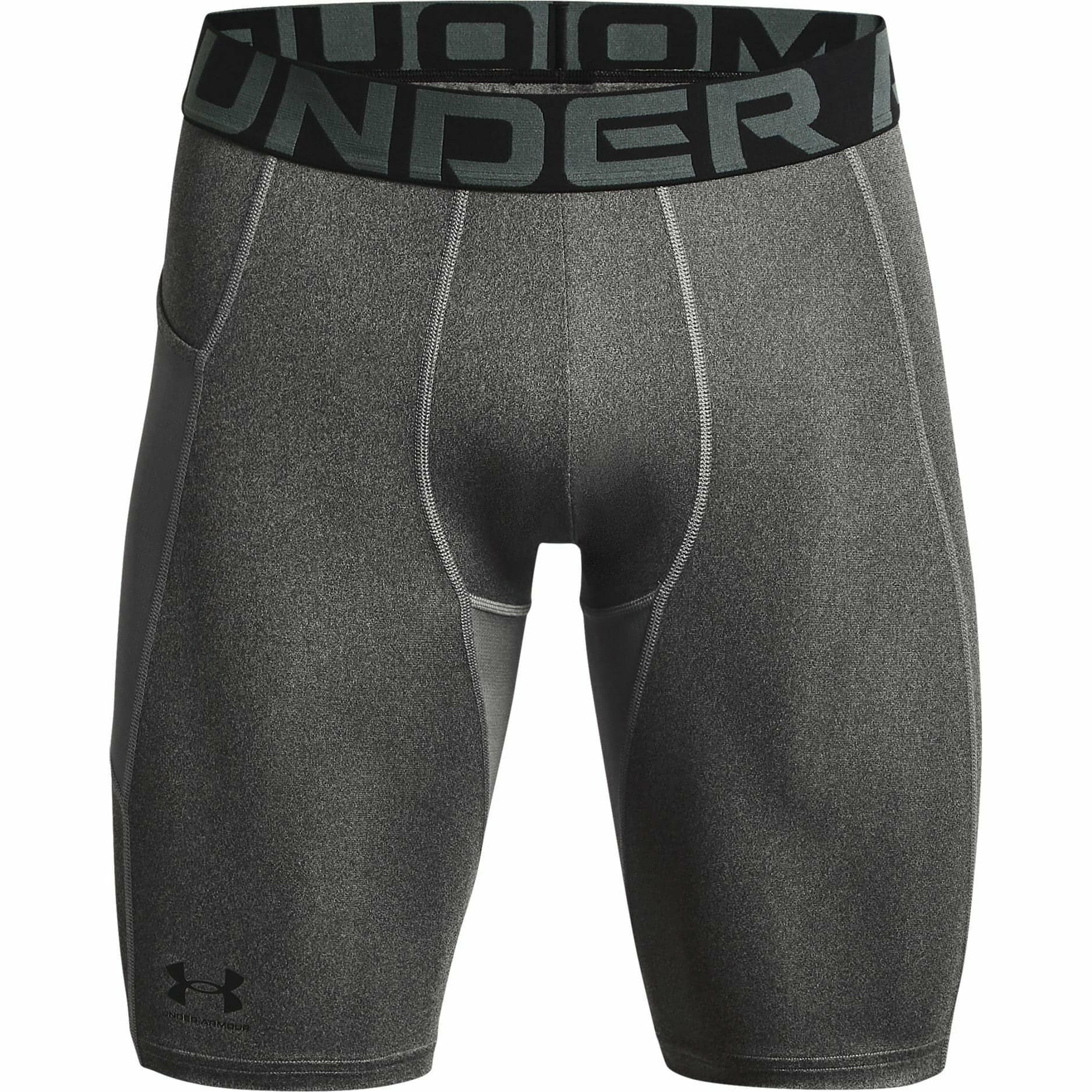 Under Armour HeatGear Pocket Long Mens Short Compression Tights - Grey - Image 4