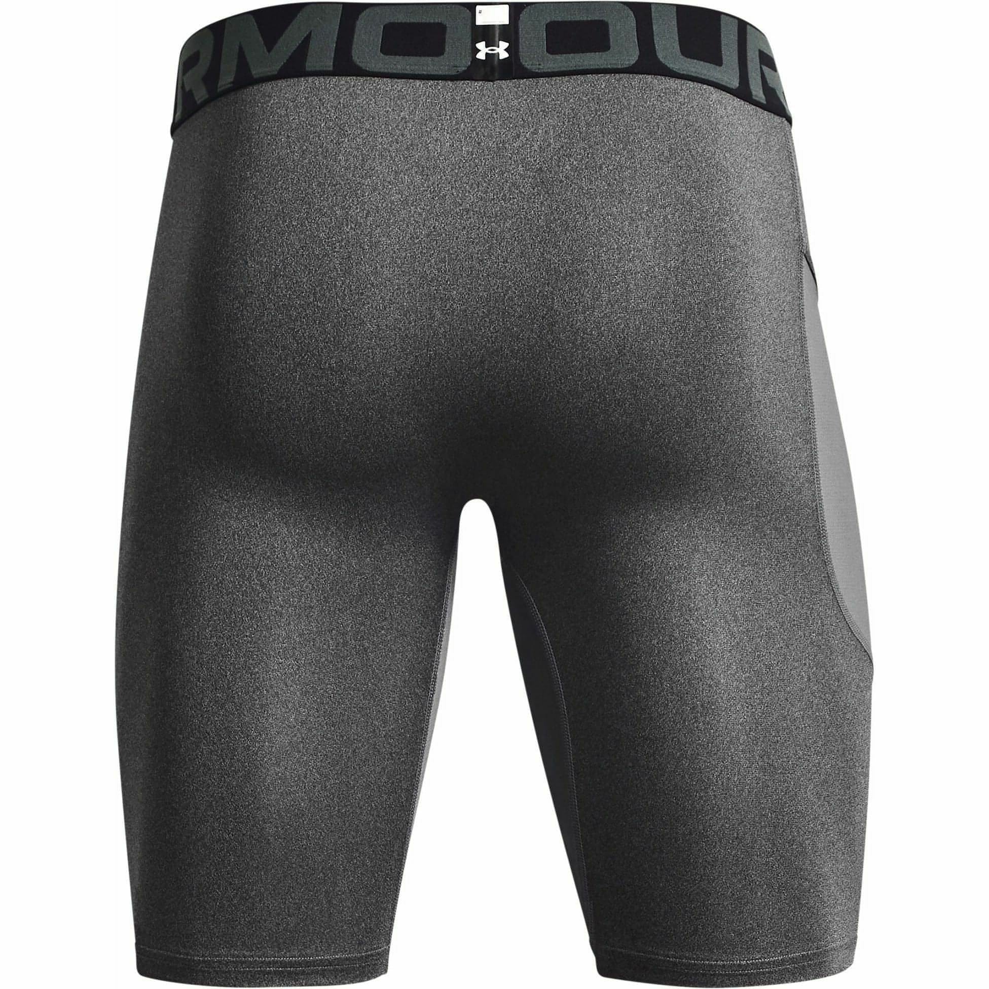 Under Armour HeatGear Pocket Long Mens Short Compression Tights - Grey - Image 5
