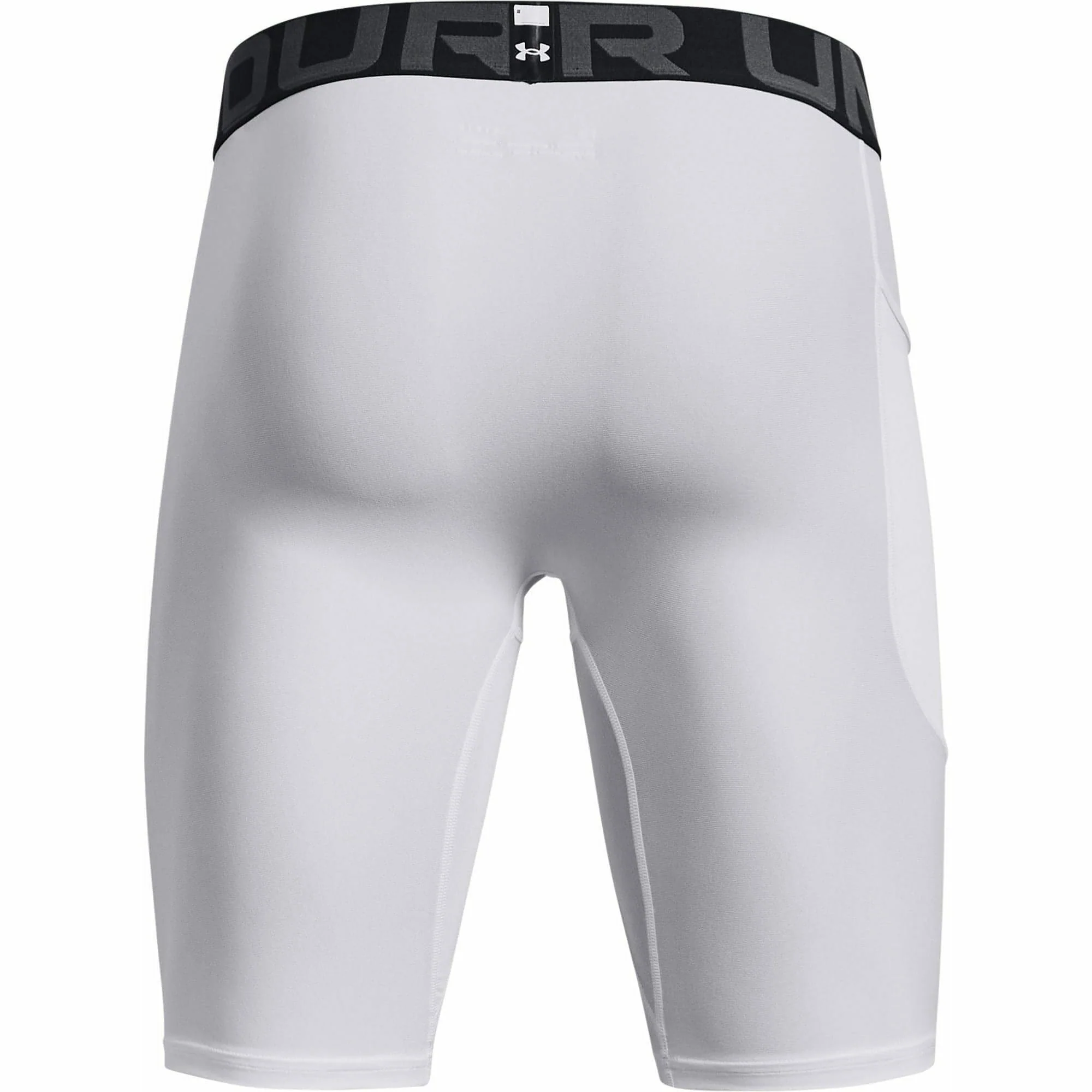 Under Armour HeatGear Pocket Long Mens Short Compression Tights - White - Image 5