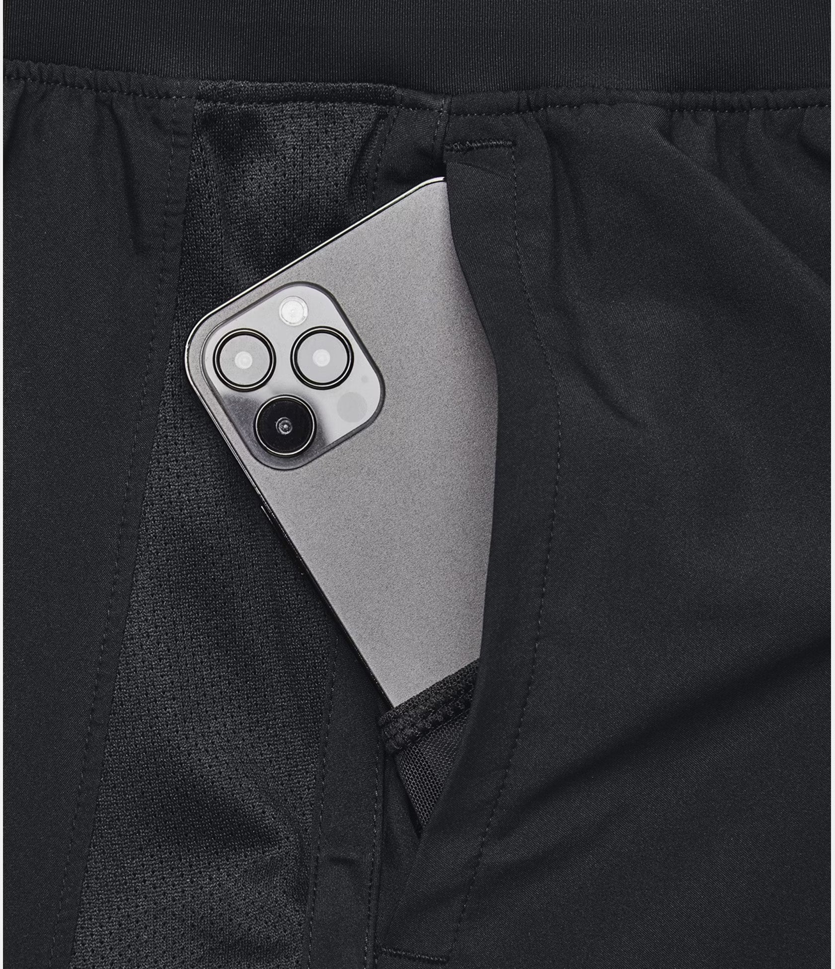 Under Armour Launch 2 In 1 Mens Running Shorts - Black - Image 3