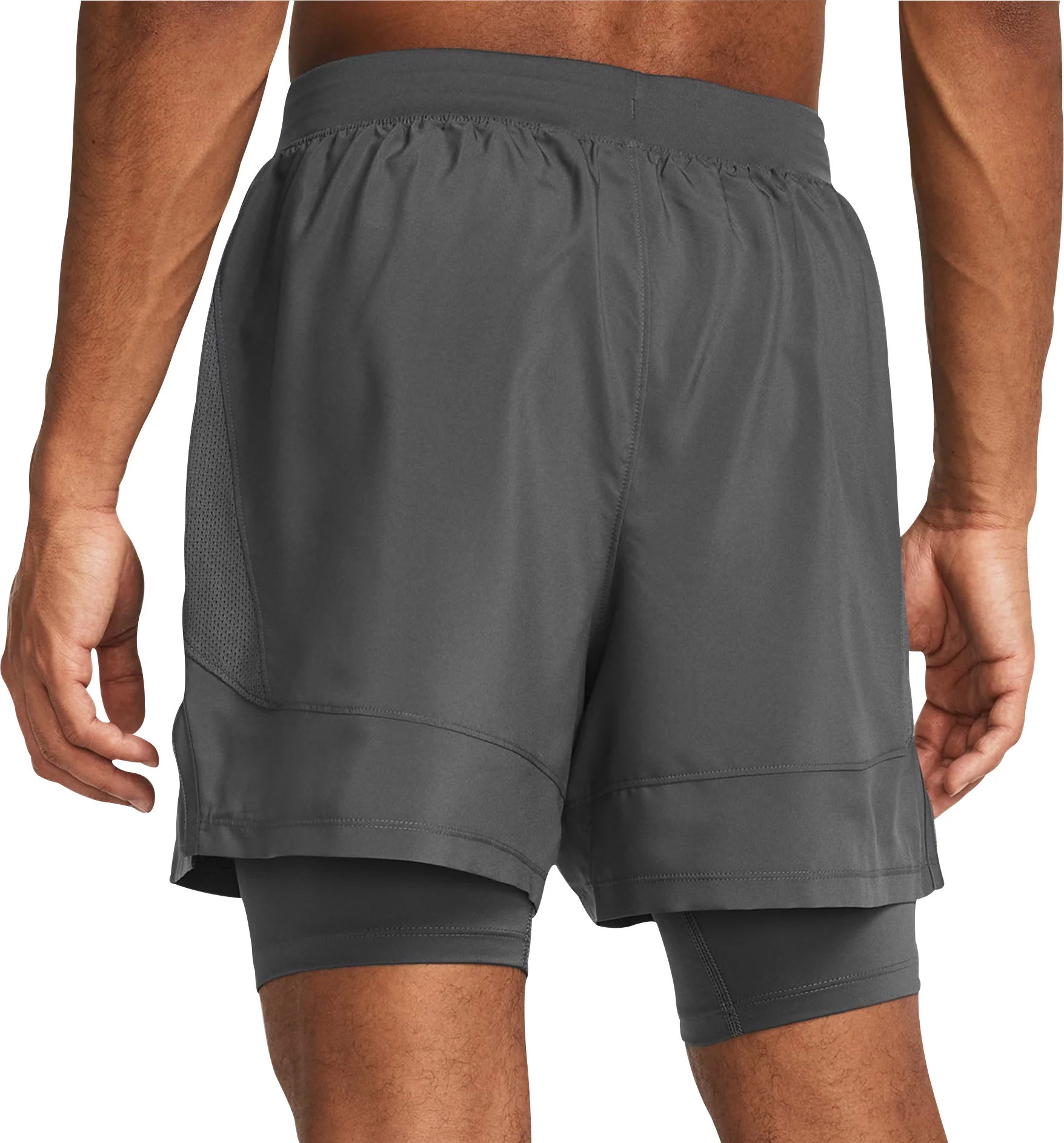 Under Armour Launch 2 In 1 Mens Training Shorts - Grey - Image 2