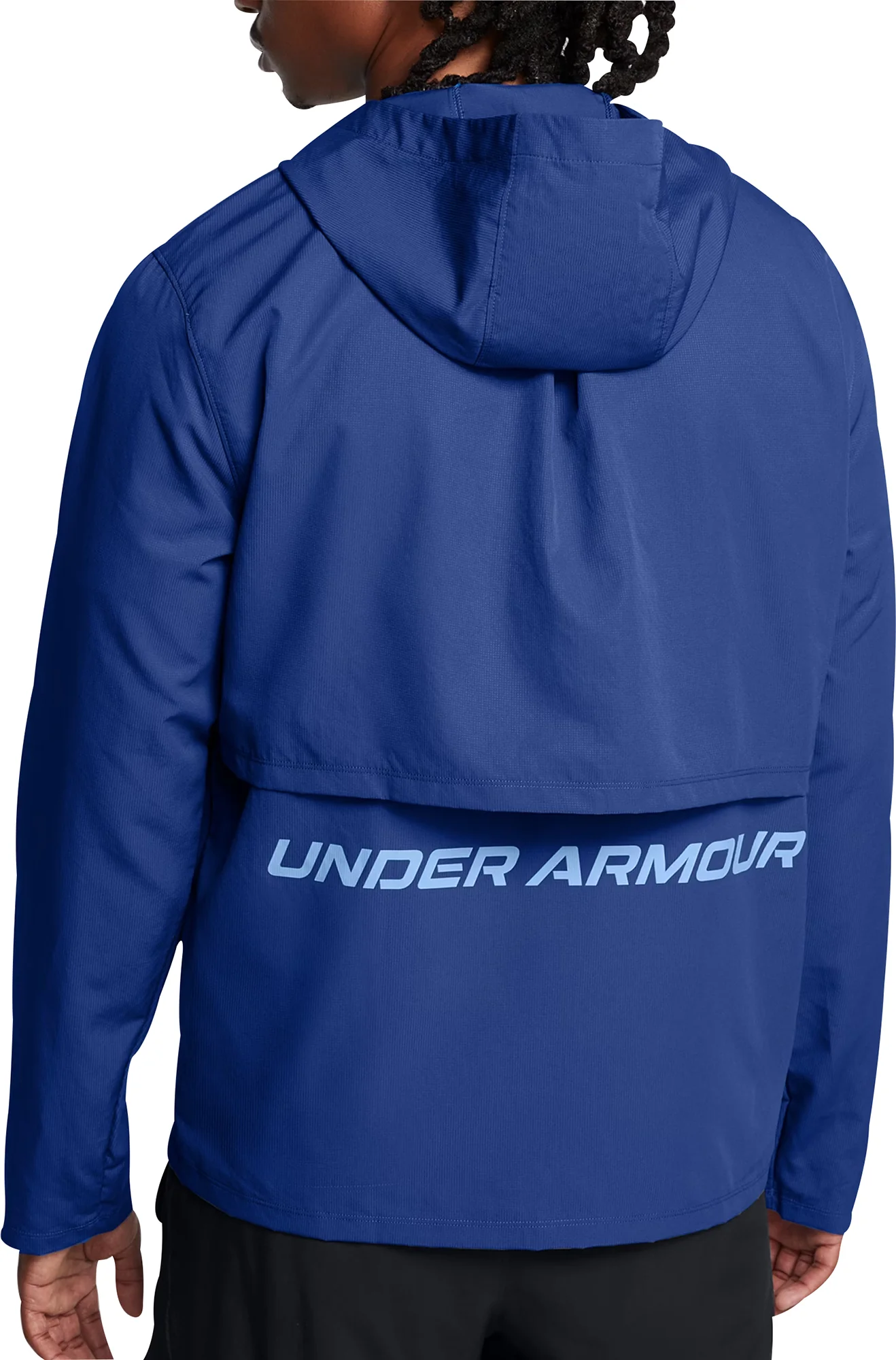 Under Armour Launch Hooded Mens Running Jacket - Blue - Image 2