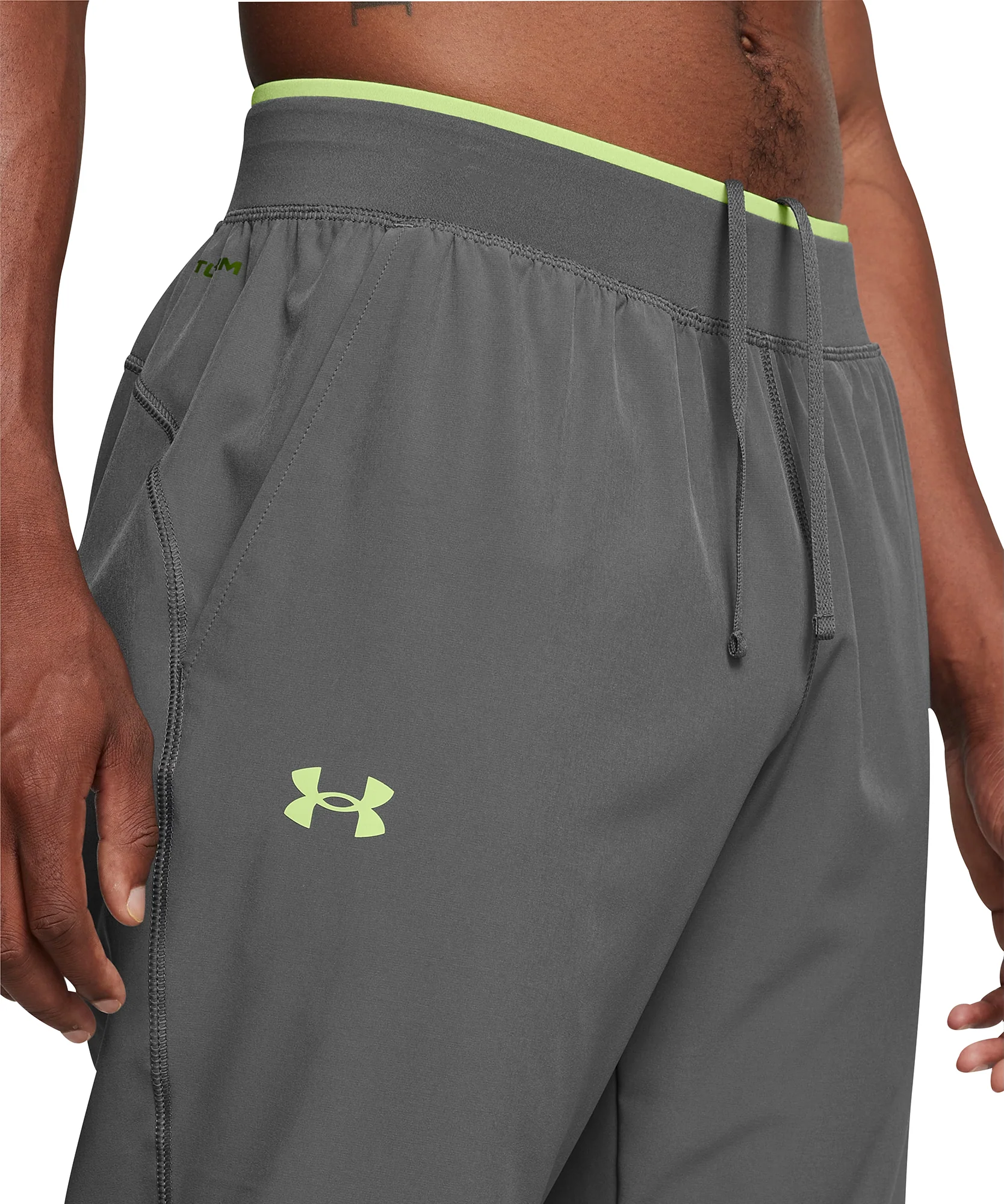 Under Armour Launch Mens Running Track Pants - Grey - Image 3