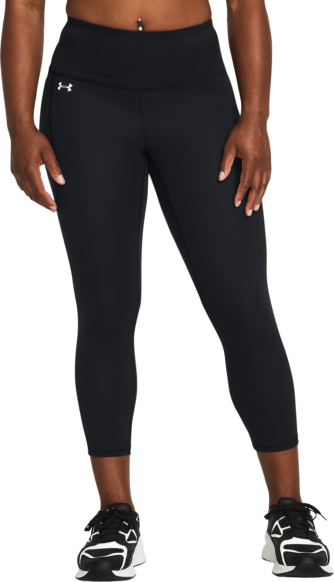 Under Armour Motion 3/4 Capri Womens Running Tights - Black
