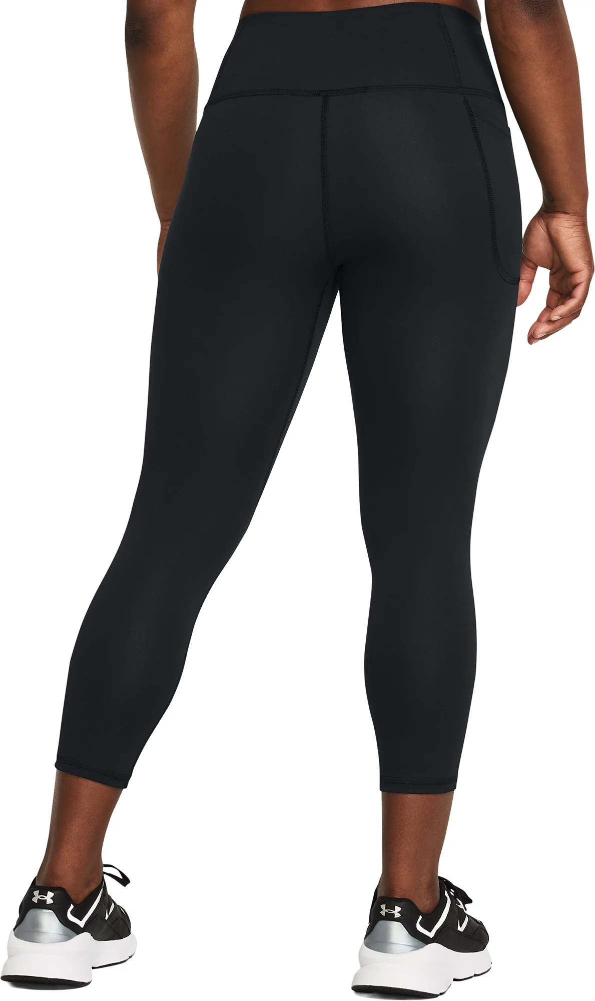 Under Armour Motion 3/4 Capri Womens Running Tights - Black - Image 2