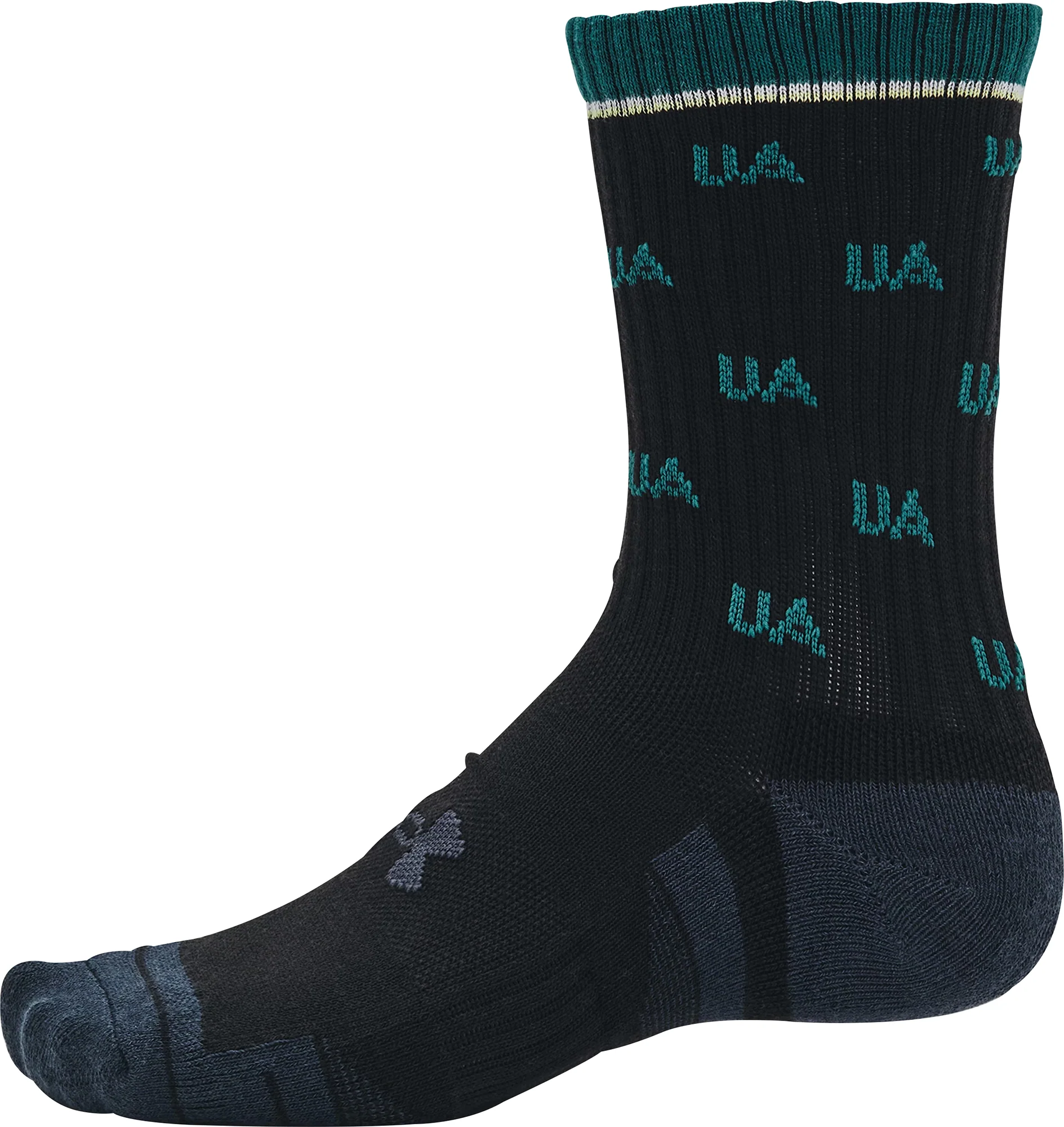 Under Armour Performance (2 Pack) Mid Crew Socks - Black - Image 4