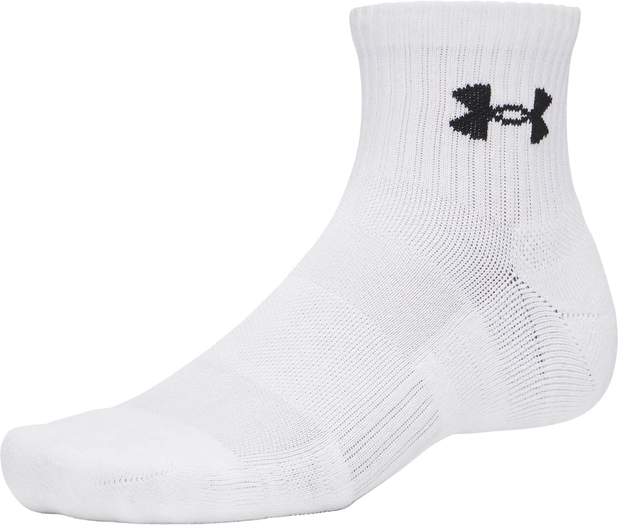Under Armour Performance Cotton (3 Pack) Quarter Socks - White - Image 2