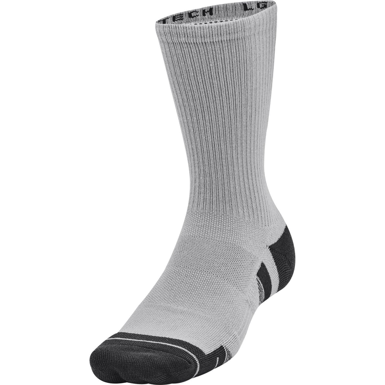 Under Armour Performance Tech (3 Pack) Crew Socks - Grey - Image 2